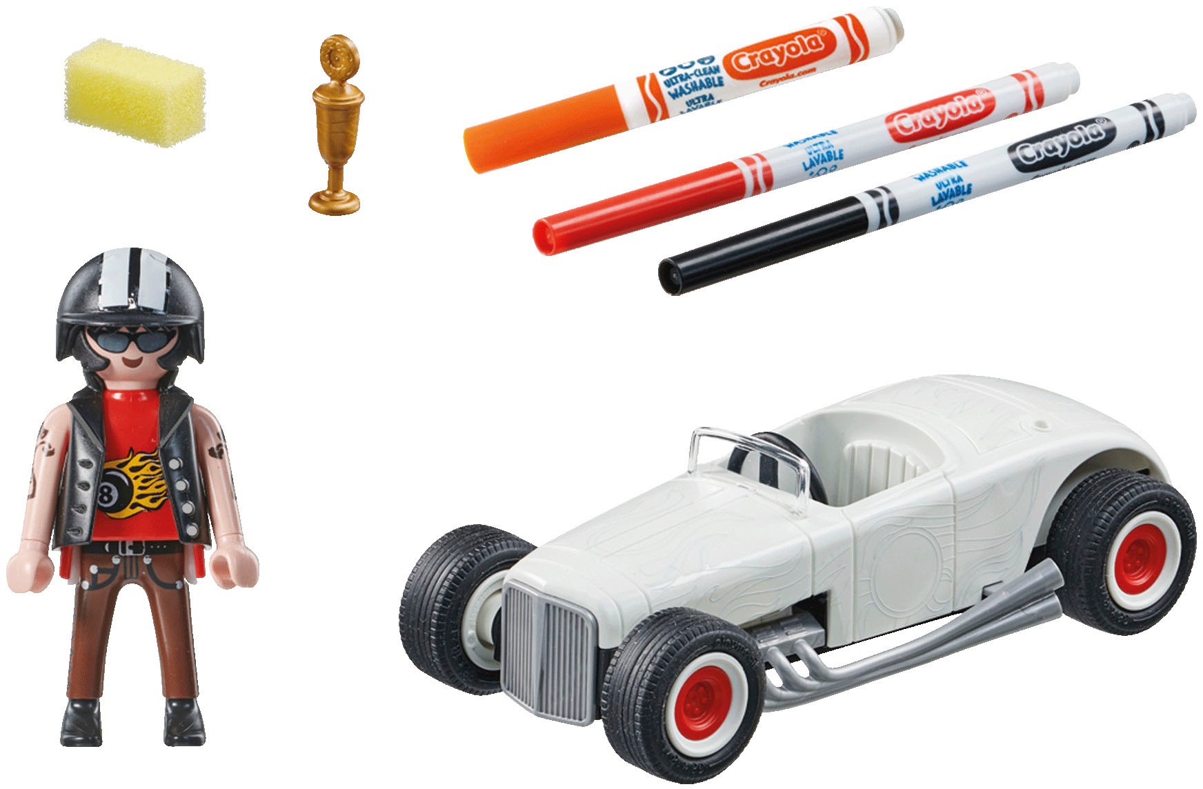 Playmobil® Konstruktions-Spielset »Rennauto (71376), Color«, (20 St.), zum individuellem Gestalten