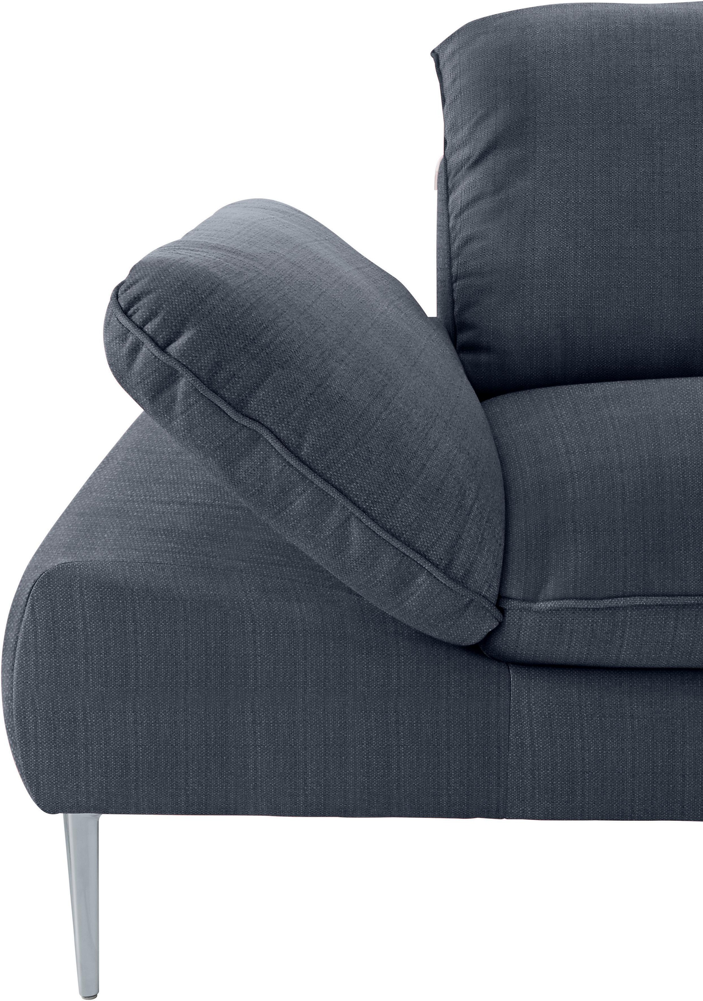 W.SCHILLIG Ecksofa »enjoy&MORE, Designsofa, bequem, zeitlos und elegant, L-Form«, mit Sitztiefenverstellung, Füße silber matt, Breite 340 cm