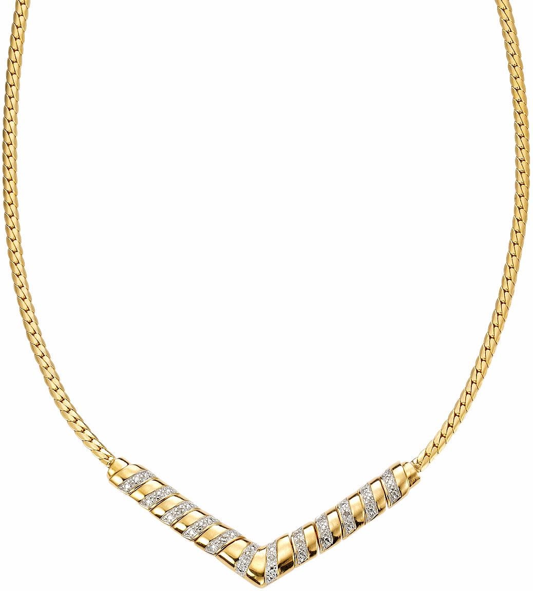 Firetti Kette ohne Anhänger »Schmuck Geschenk Silber 925 Halsschmuck Halskette«, mit Diamanten