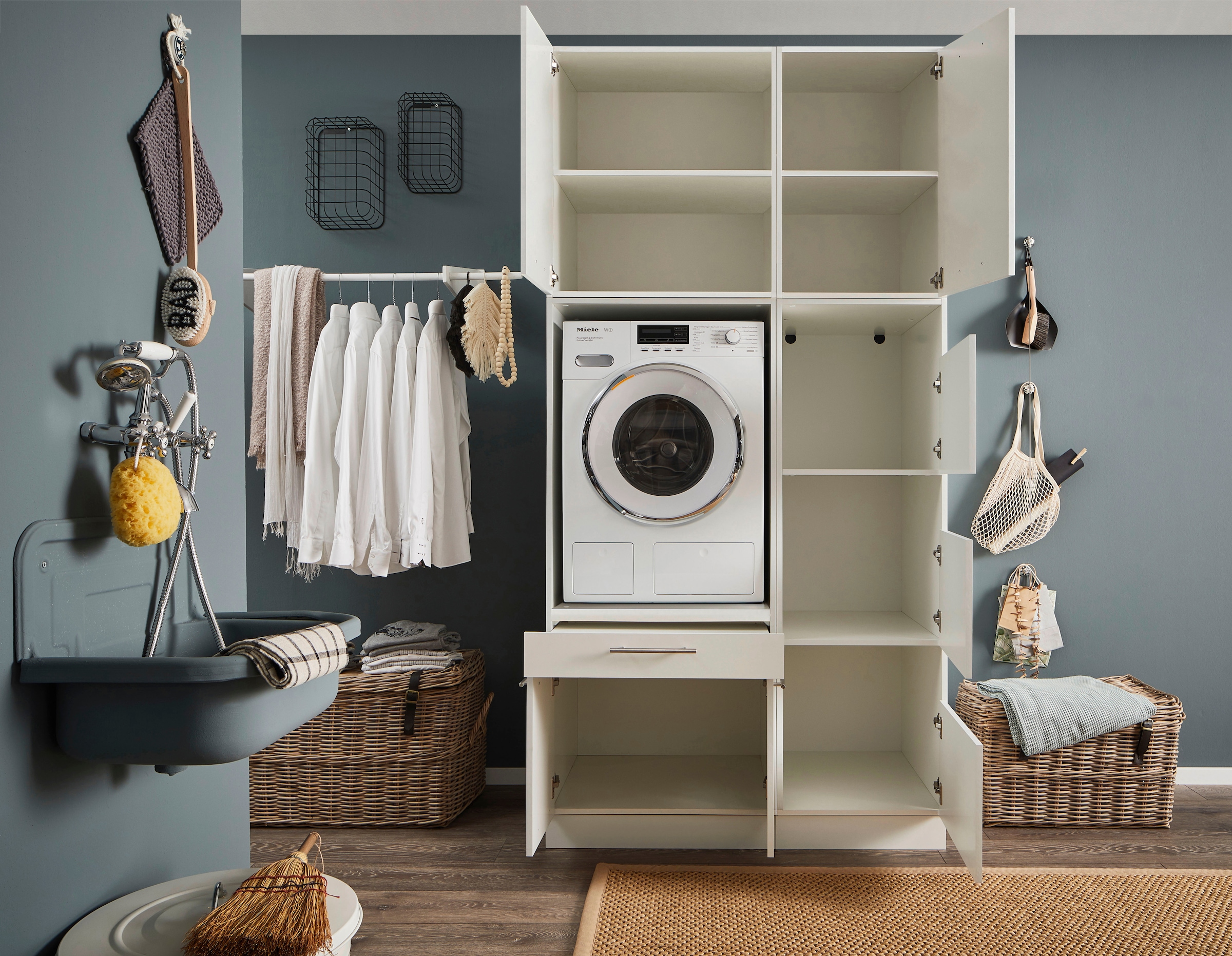 Laundreezy Mehrzweckschrank-Set »Laundreezy, 4-tlg. Mehrzweckschrank-Set B/H/T 118/238/68 cm« 4 Stk. tlg.