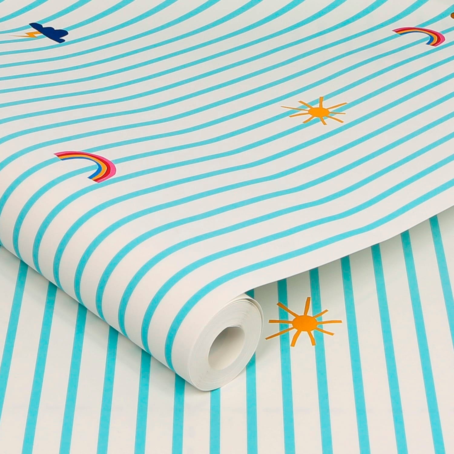 Joules Vliestapete »Whatever the Weather Icons Haze Blue« Motiv glatt Motiv