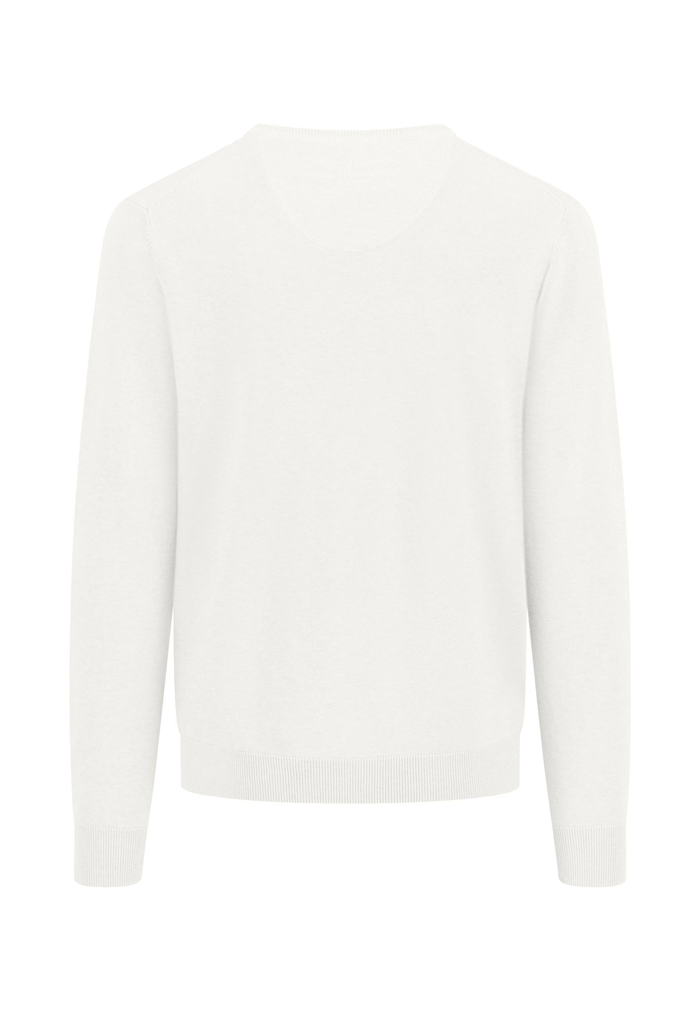 FYNCH-HATTON Strickpullover, mit Logostickerei und V-Ausschnitt