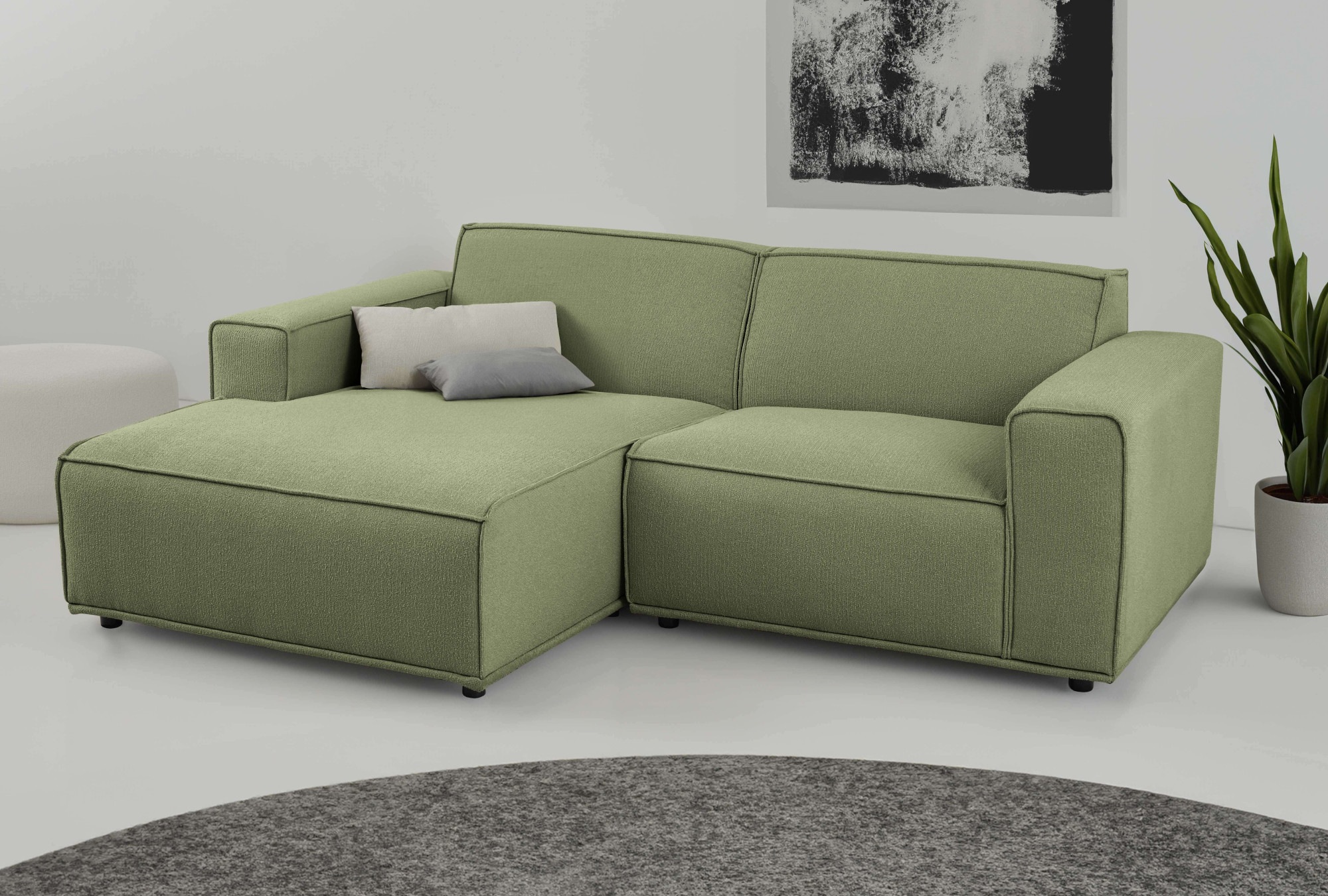 Home affaire Ecksofa »Avelin, 228 cm, L-Form, Chenille, Struktur-Boucle« mi günstig online kaufen