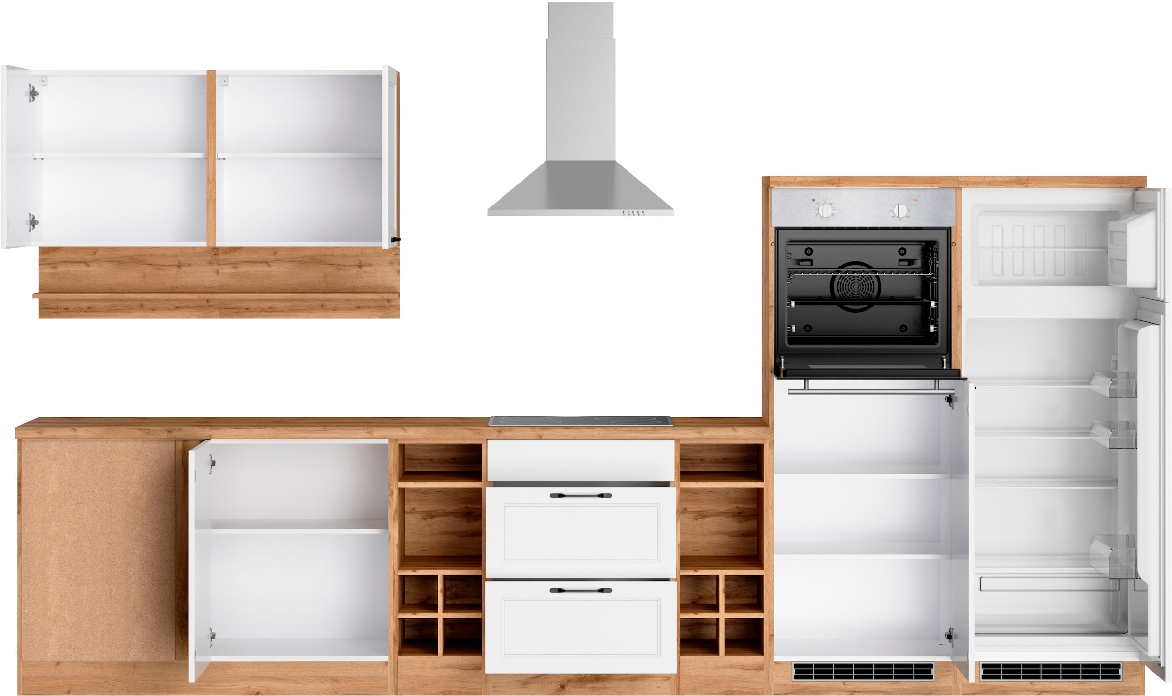 KOCHSTATION Winkelküche »KS-Lana«, Stellbreite 240/360 cm, wahlweise mit E-Geräten