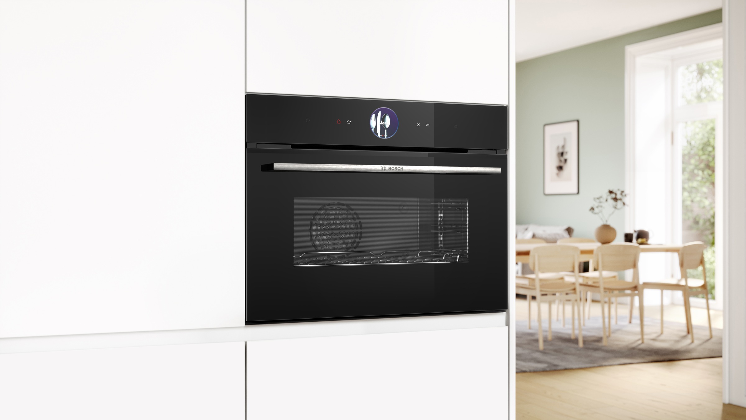 BOSCH Dampfbackofen Serie 8 »CSG7361B1«, mit Teleskopauszug nachrüstbar, AirFry-Funktion