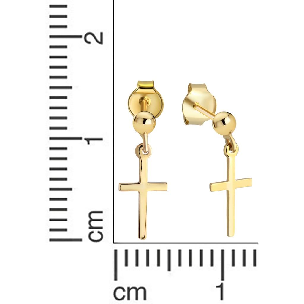 Firetti Paar Ohrstecker »Schmuck Geschenk Gold 375 Ohrschmuck Kreuz«