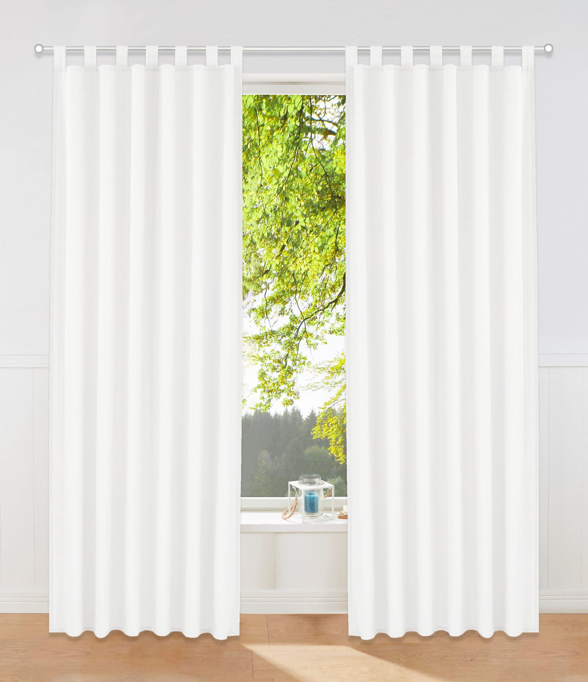 my home Vorhang »Raja« Schlaufen 2 Stk. tlg. 2er-Set, Bestseller, einfarbig günstig online kaufen