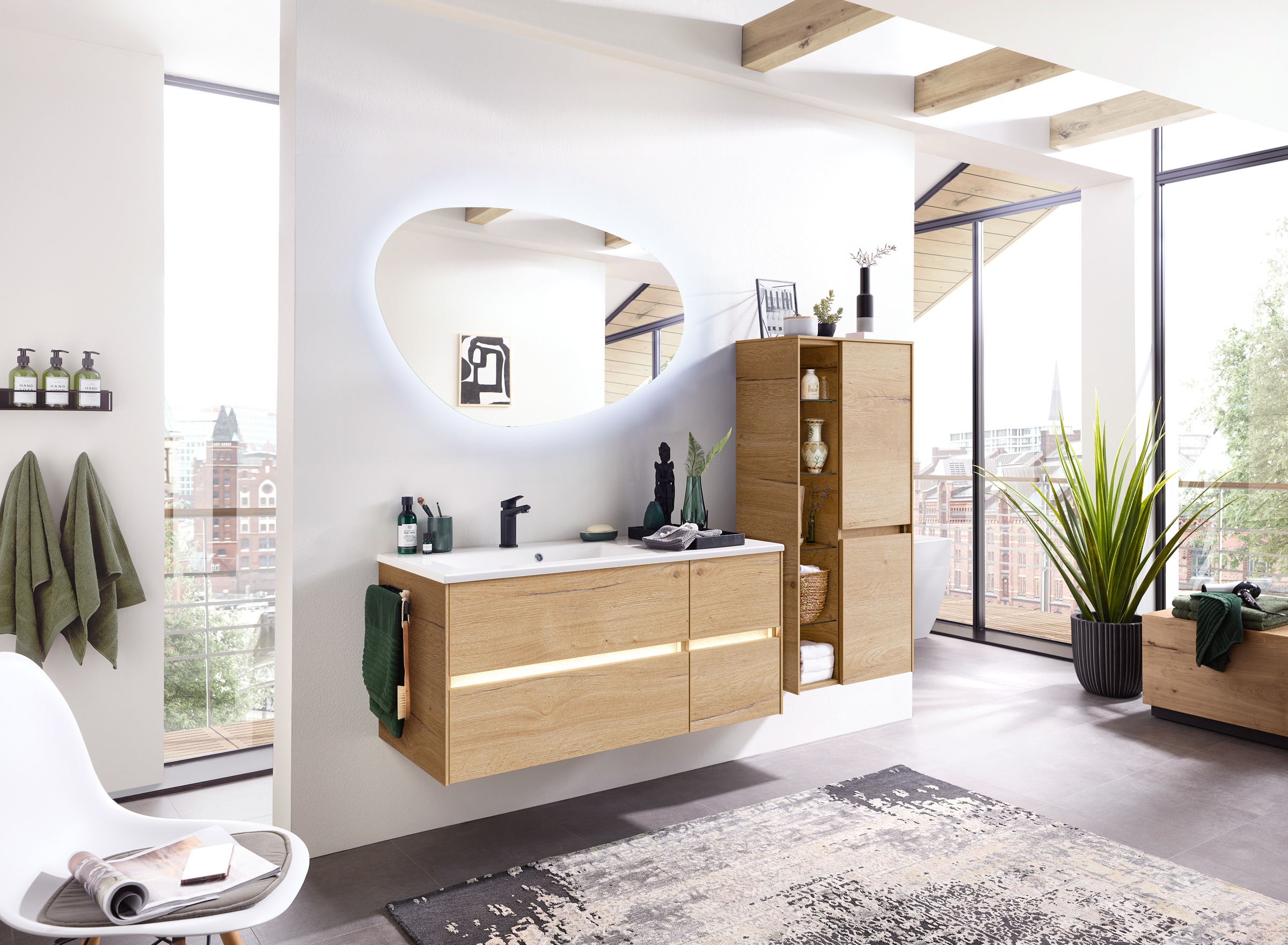 Saphir Badmöbel-Set »Badmöbel-Set Serie 6010 Waschtisch mit Unterschrank un günstig online kaufen