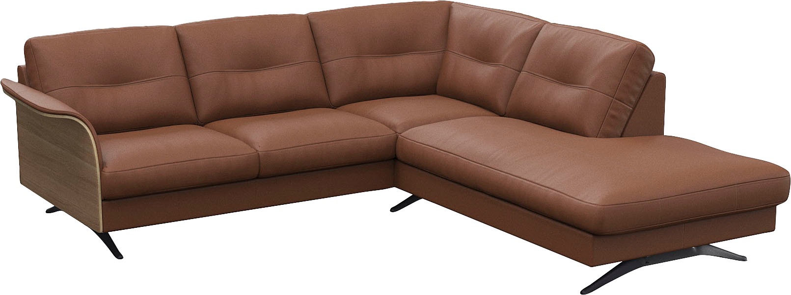 FLEXLUX Ecksofa »Glow, super bequem durch hochwertigem Sitzaufbau mit Federkern, L-Form«, Modernes skandinavisches Design