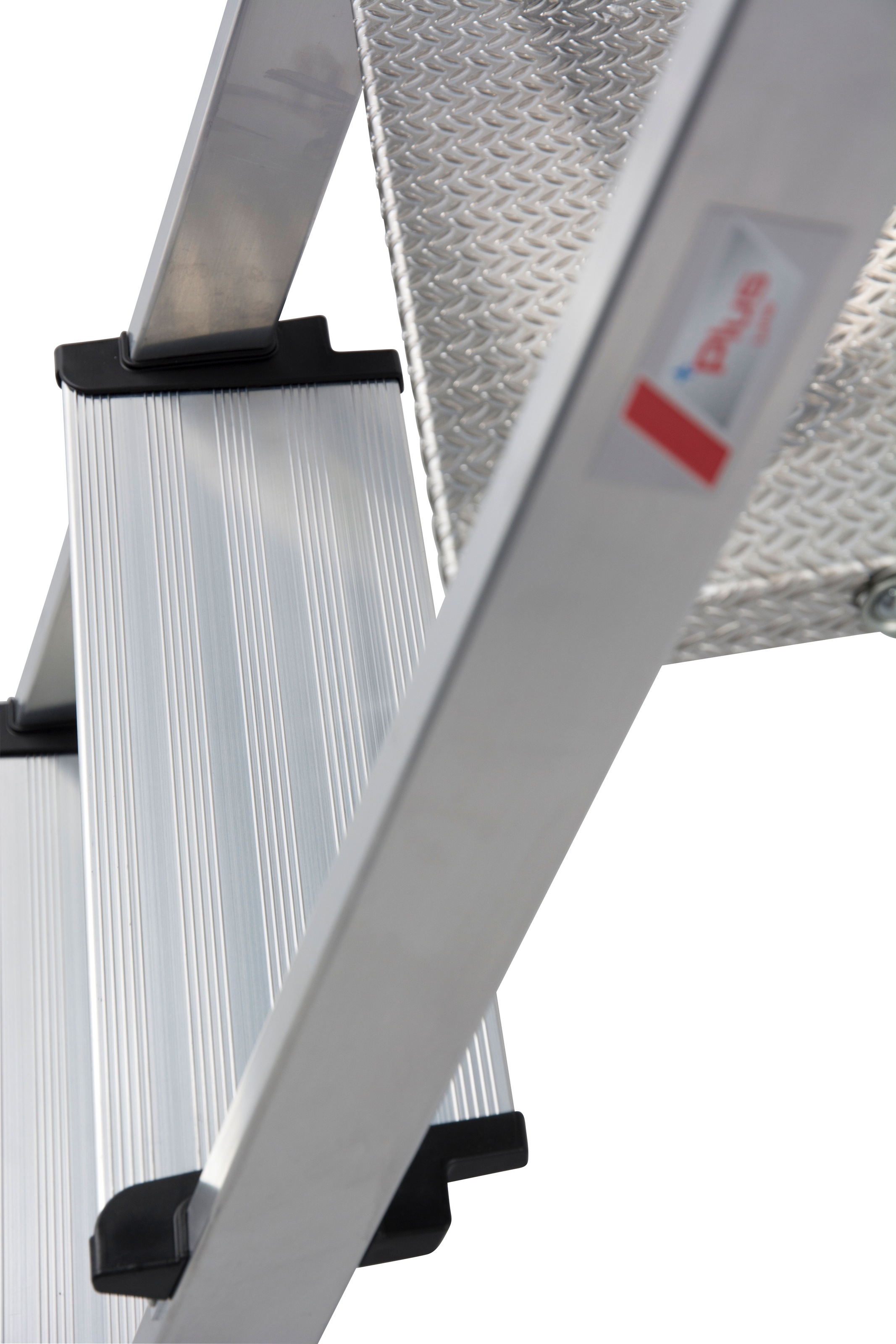 KRAUSE Stehleiter »Safety Plusline«, Aluminium, 3 Stufen, Arbeitshöhe ca. 265 cm