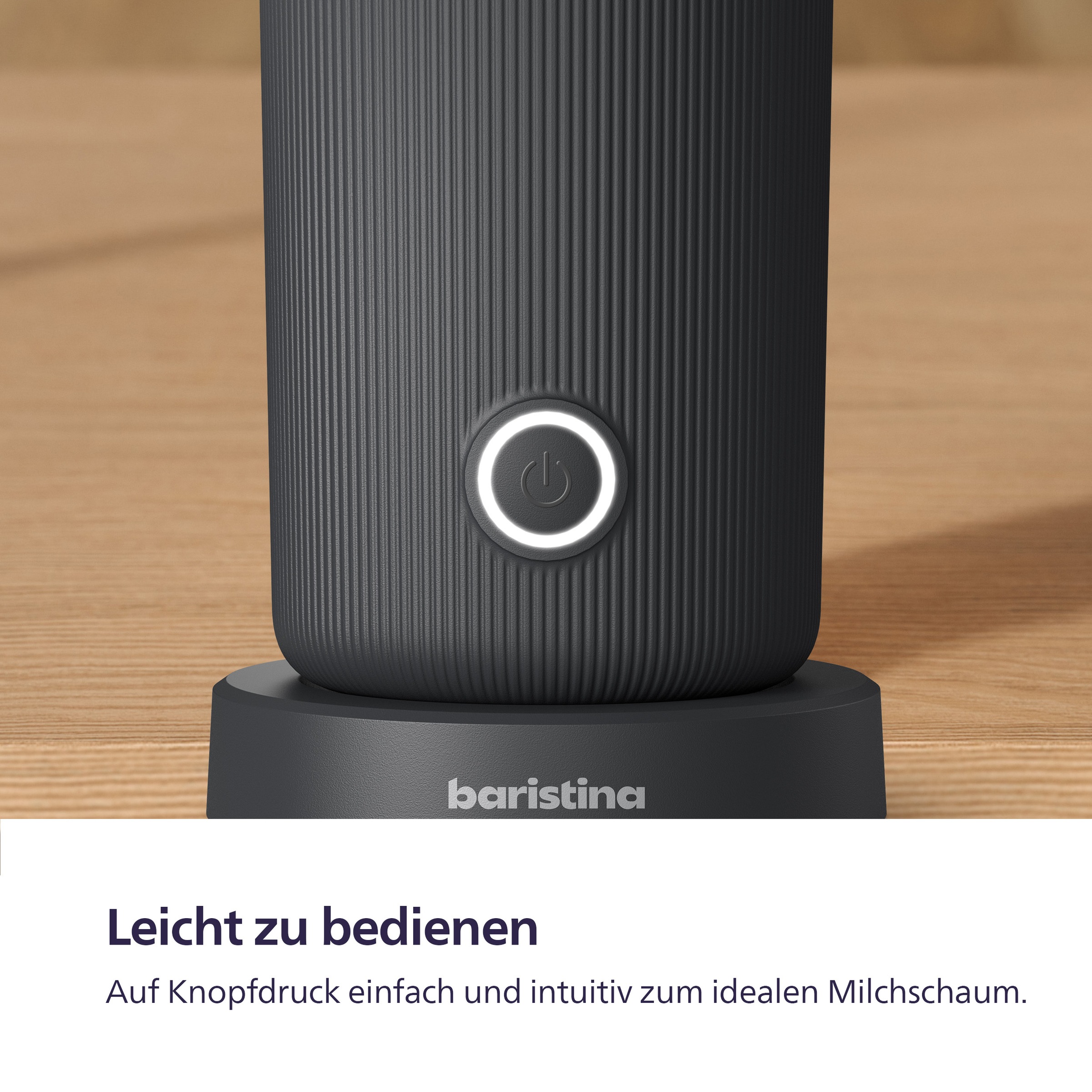 PHILIPS baristina Milchaufschäumer »BAR311, Antihaftbeschichtung, leichte Reinigung« warmer und kalter Milchschaum, 120 ml Fassungsvermögen