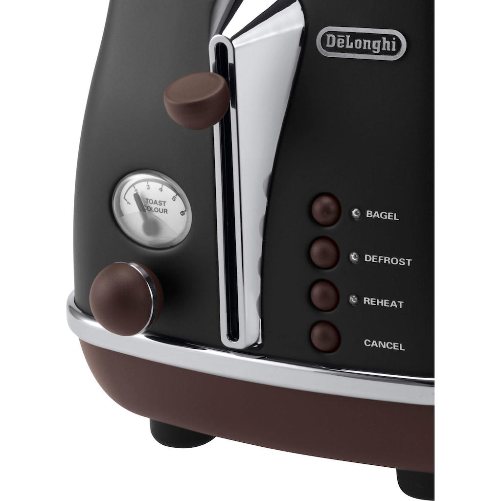 De'Longhi Toaster »CTOV 2003.BK«, 2 kurze Schlitze, 900 W