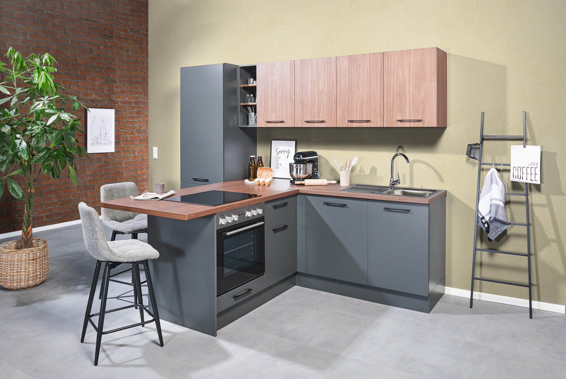 BASIC by Balculina Küchenzeile »Girona B/H/T 265x211x200 cm« Breite 265cm, günstig online kaufen