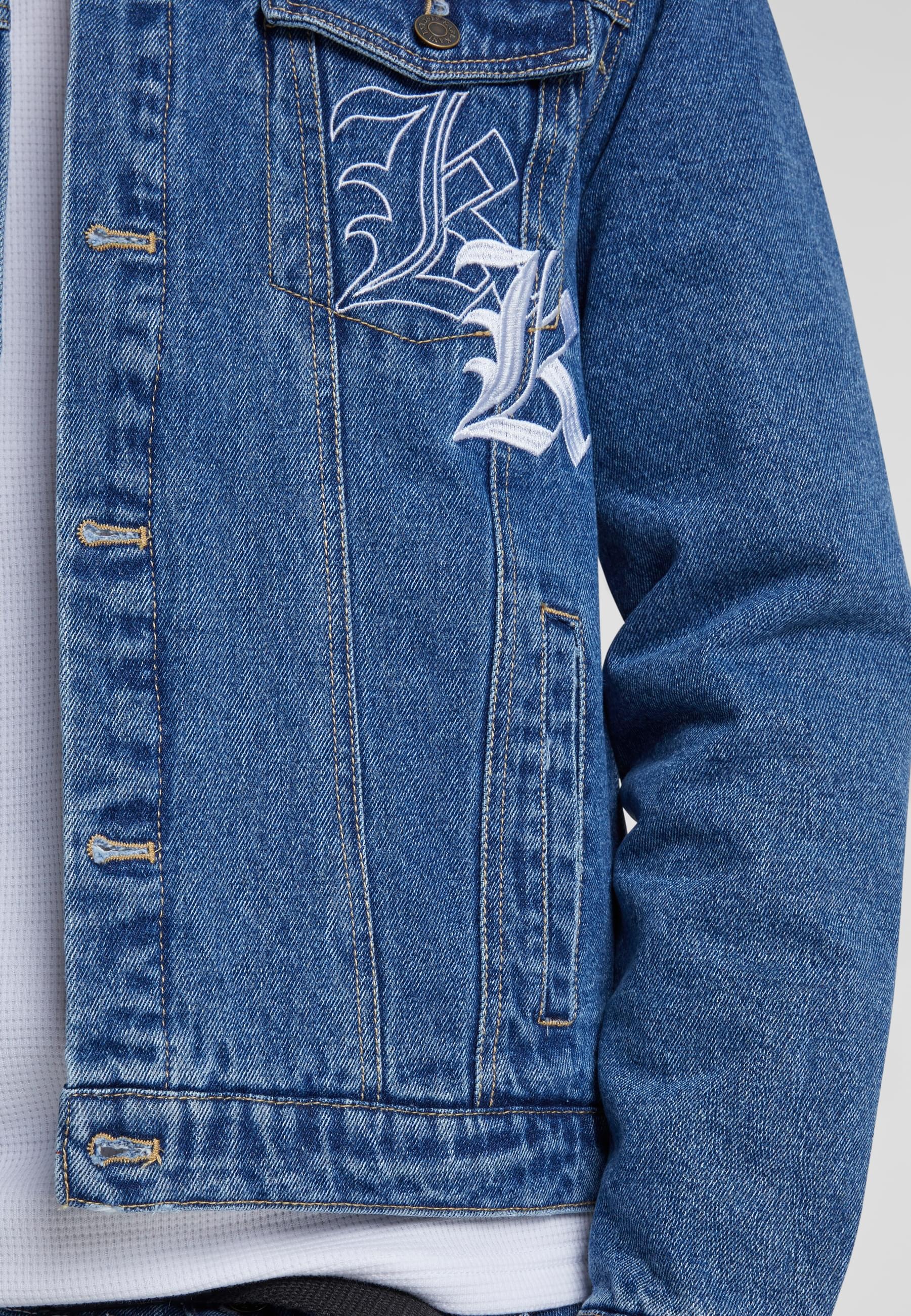 Karl Kani Jeansjacke »Karl Kani Herren KM224-062-1 KK Old English Denim Jacket« 1 Stk. tlg. ohne Kapuze