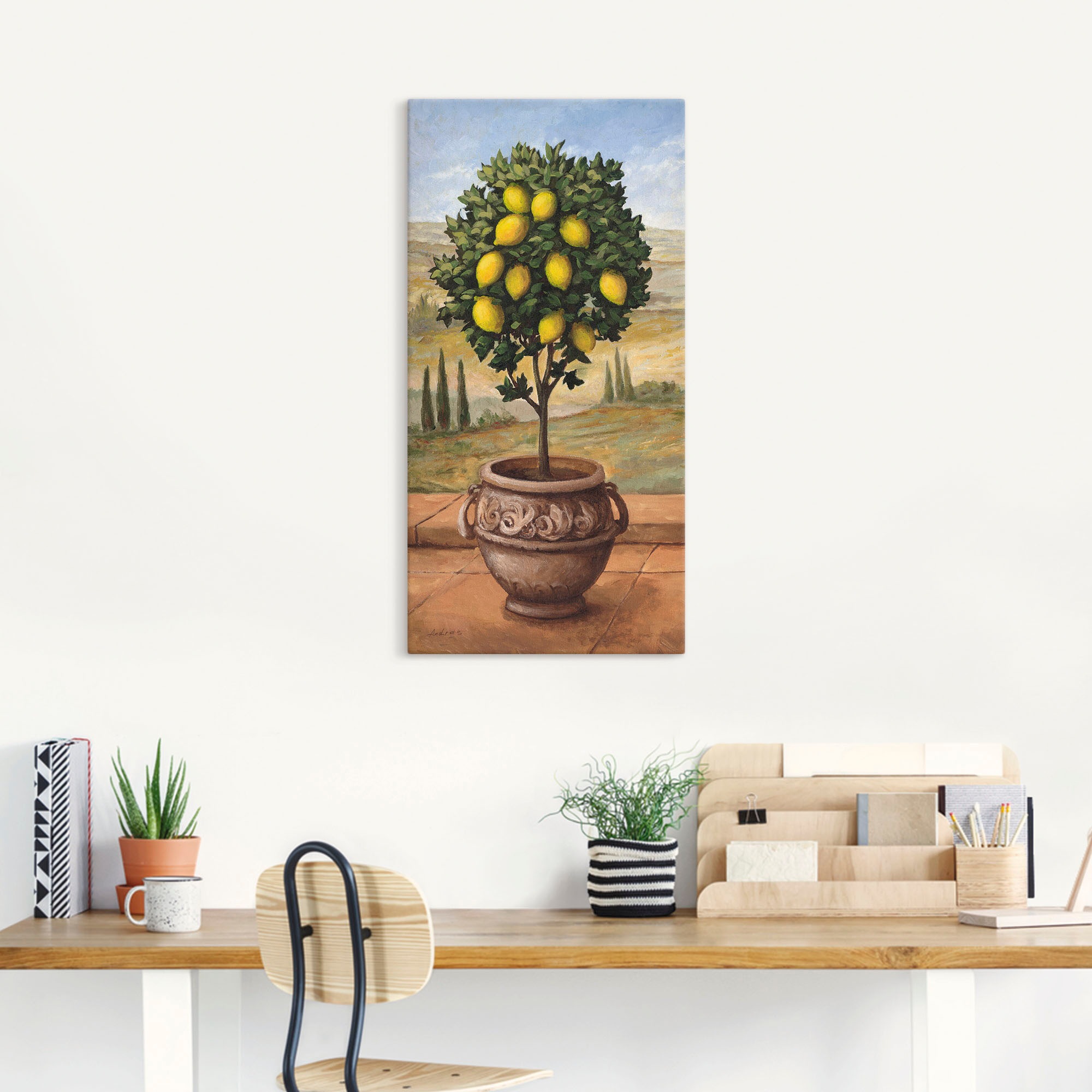 Artland Wandbild »Zitronenbaum«, Bäume, (1 St.), als Leinwandbild, Wandaufkleber in verschied. Größen
