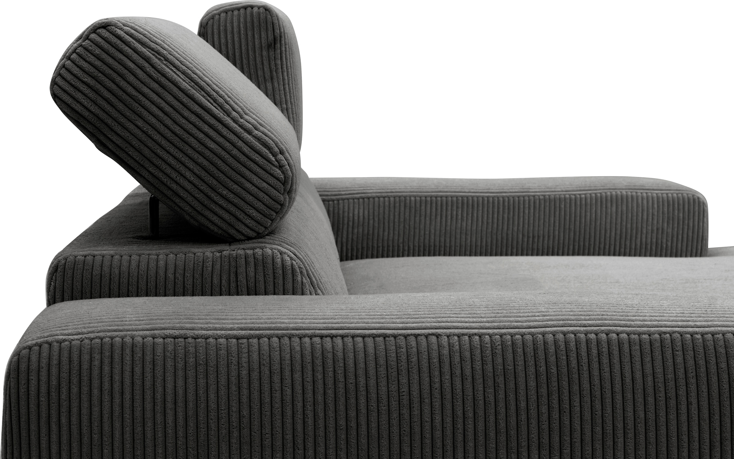 DOMO collection Ecksofa »Brandon kleine Ausführung B/T/H: 214/100/80 cm«, Mit Kopfteilverstellung, auch in Leder und Cord, L-Form