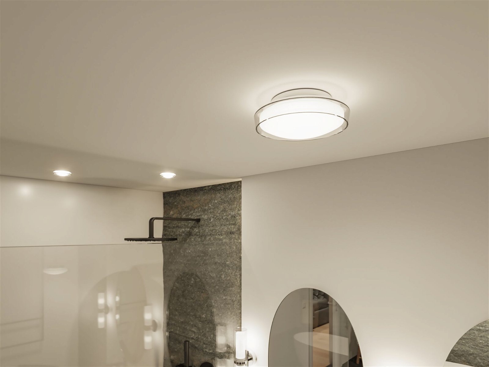 Paulmann LED Deckenleuchte »Selection Bathroom Luena IP44 11,5W 3000K Chrom 230V Glas/Metall«, 1 flammig