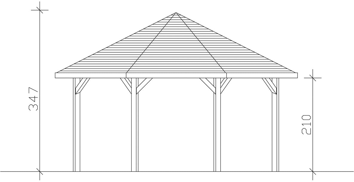 Skanholz Pavillon »Nice 3«, 8-Eck, BxT: 557x557 cm
