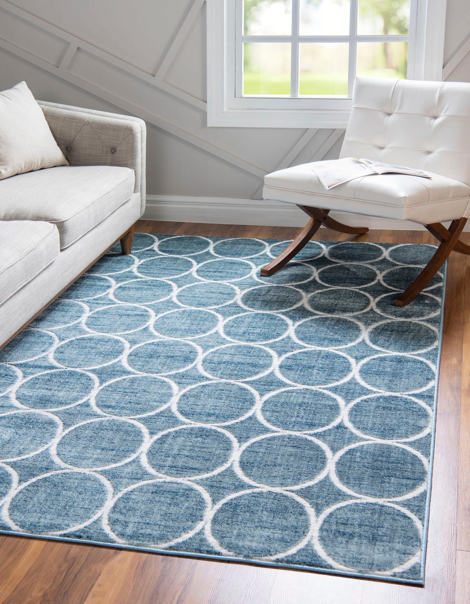 Myflair Möbel & Accessoires Teppich »Titan Trellis Lagerräumung«, rechteckig, 13 mm Höhe, Kurzflor, gewebt, modernes Design, Motiv Kreise