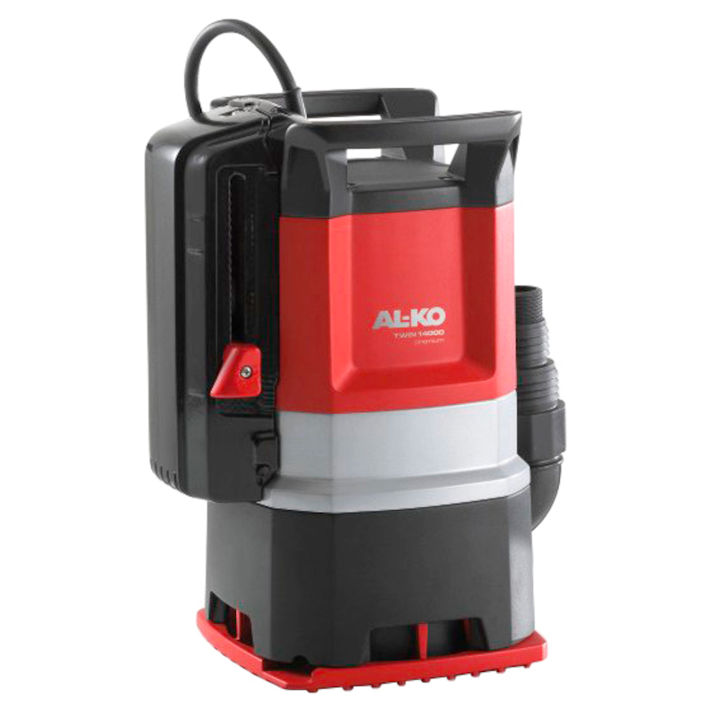 AL-KO Tauchpumpe »TWIN 14000 Premium« 15.000 l/h max. Fördermenge rot Inkl. Niveauschalter zum automatischen Ein- und Ausschalten und Kombi...