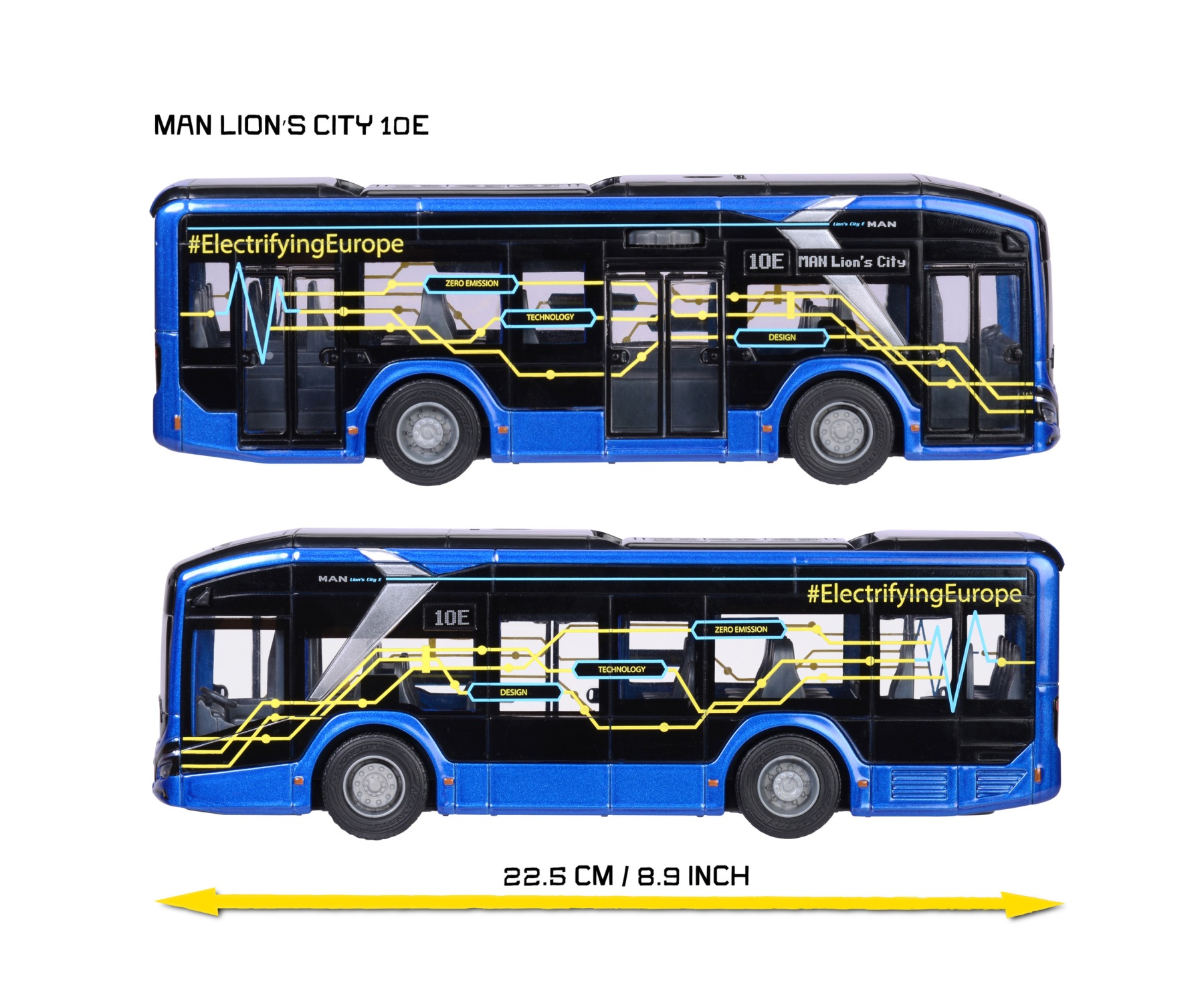 majORETTE Spielzeug-Bus »MAN Lion's City 10 E«