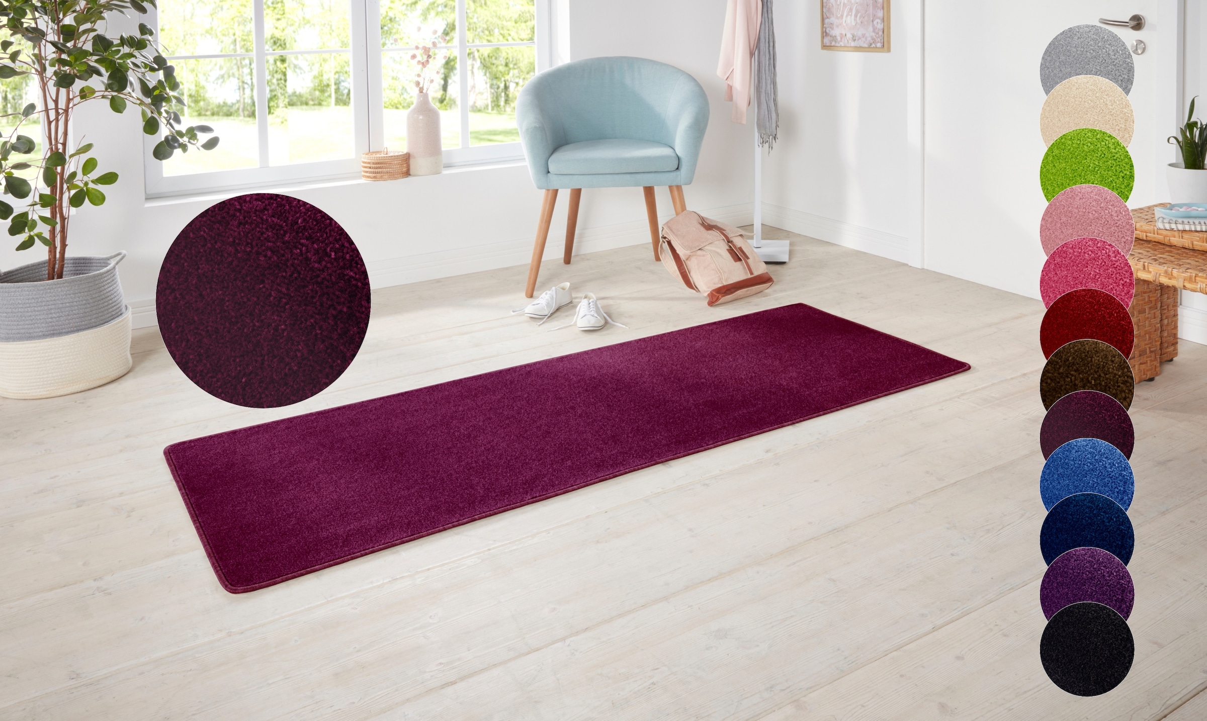 HANSE Home Teppich "Shashi" rechteckig 8,5 mm Höhe Kurzflor, Unifarben, Läu günstig online kaufen