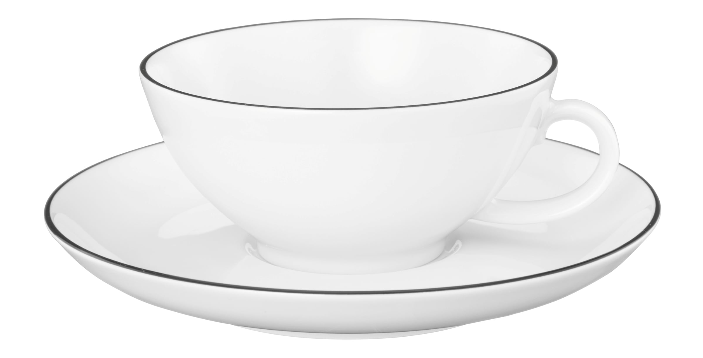 Seltmann Weiden Tasse »Lido Black Line«, (1 tlg.), Teeobertasse 0,14 l