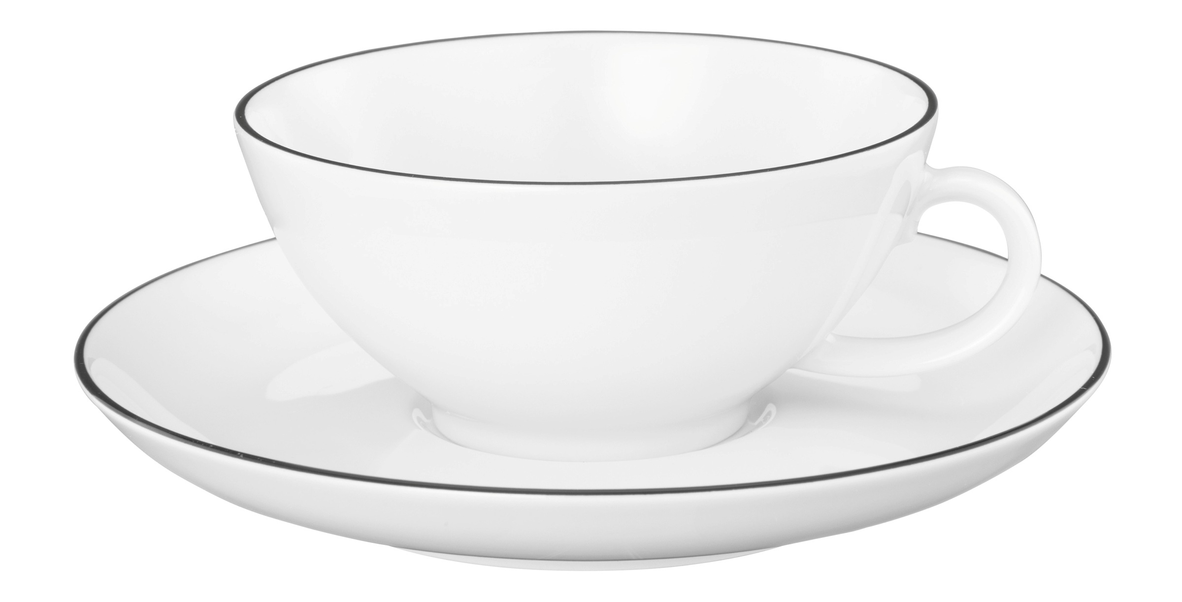 Seltmann Weiden Tasse »Lido Black Line«, (1 tlg.), Teeobertasse 0,14 l günstig online kaufen