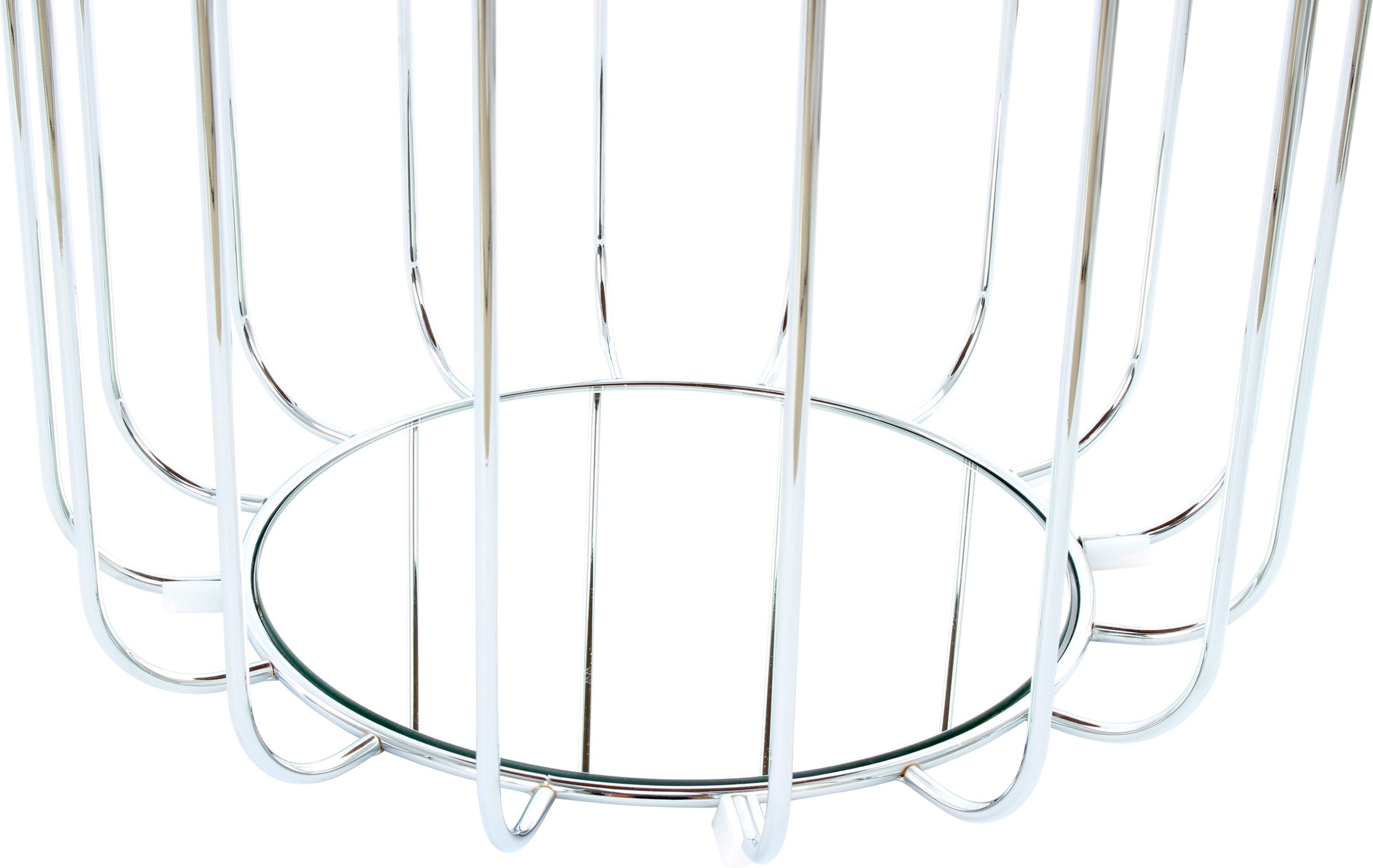 Kayoom Beistelltisch »Pouf Comfortable 110, abnehmbares und wendbares Oberteil«, (1 St.), praktisch umzuwandeln in Tisch oder Hocker, mit Spiegelglas