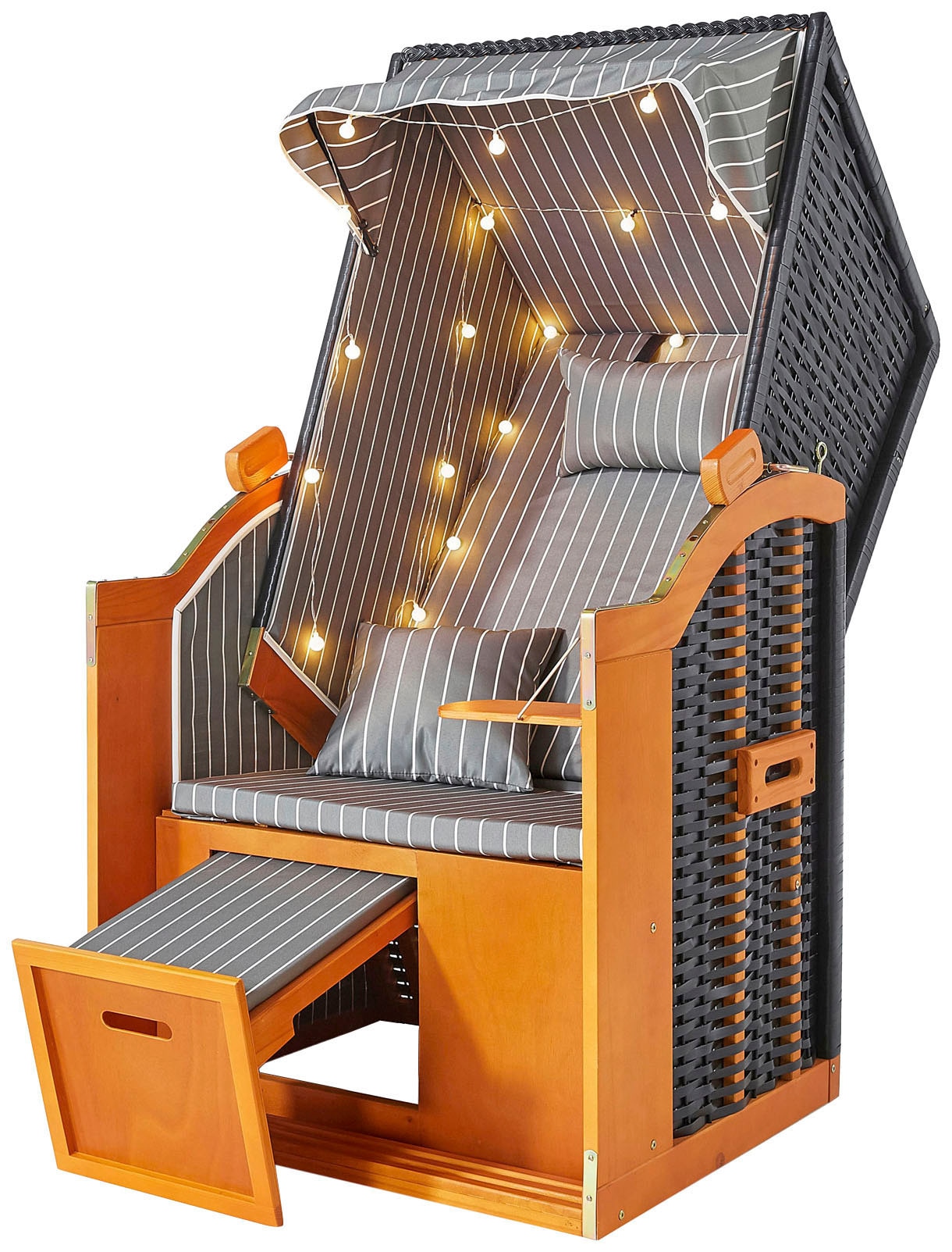 Strandkorb »Single«, 1-Sitzer, inkl. LED-Beleuchtung