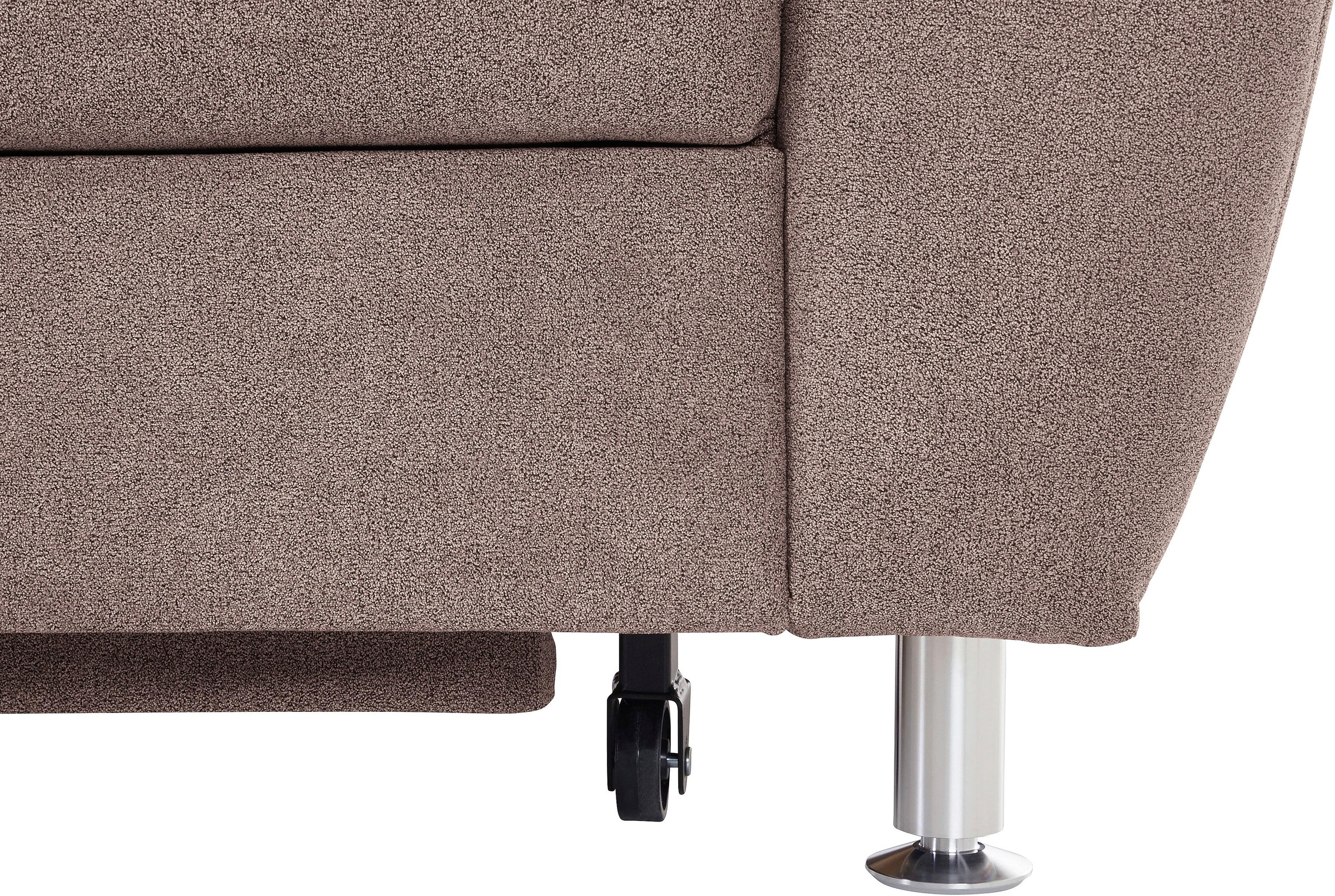 Places of Style Ecksofa »Cardoso L-Form«, Federkern, wahlweise mit Bett, Schubkasten, teilweise Relaxfunktion