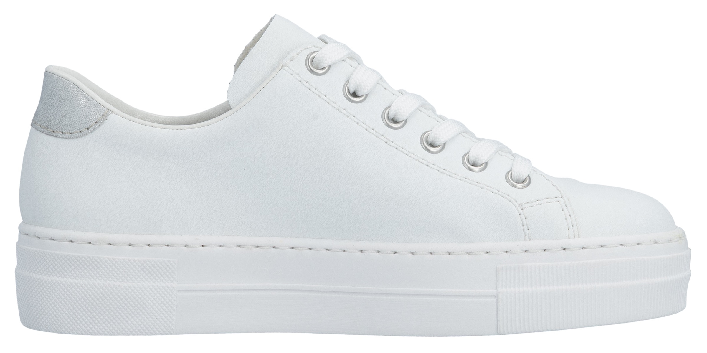 Rieker Plateausneaker  mit Zierreißverschluss seitlich, Freizeitschuh, Halbschuh, Schnürschuh