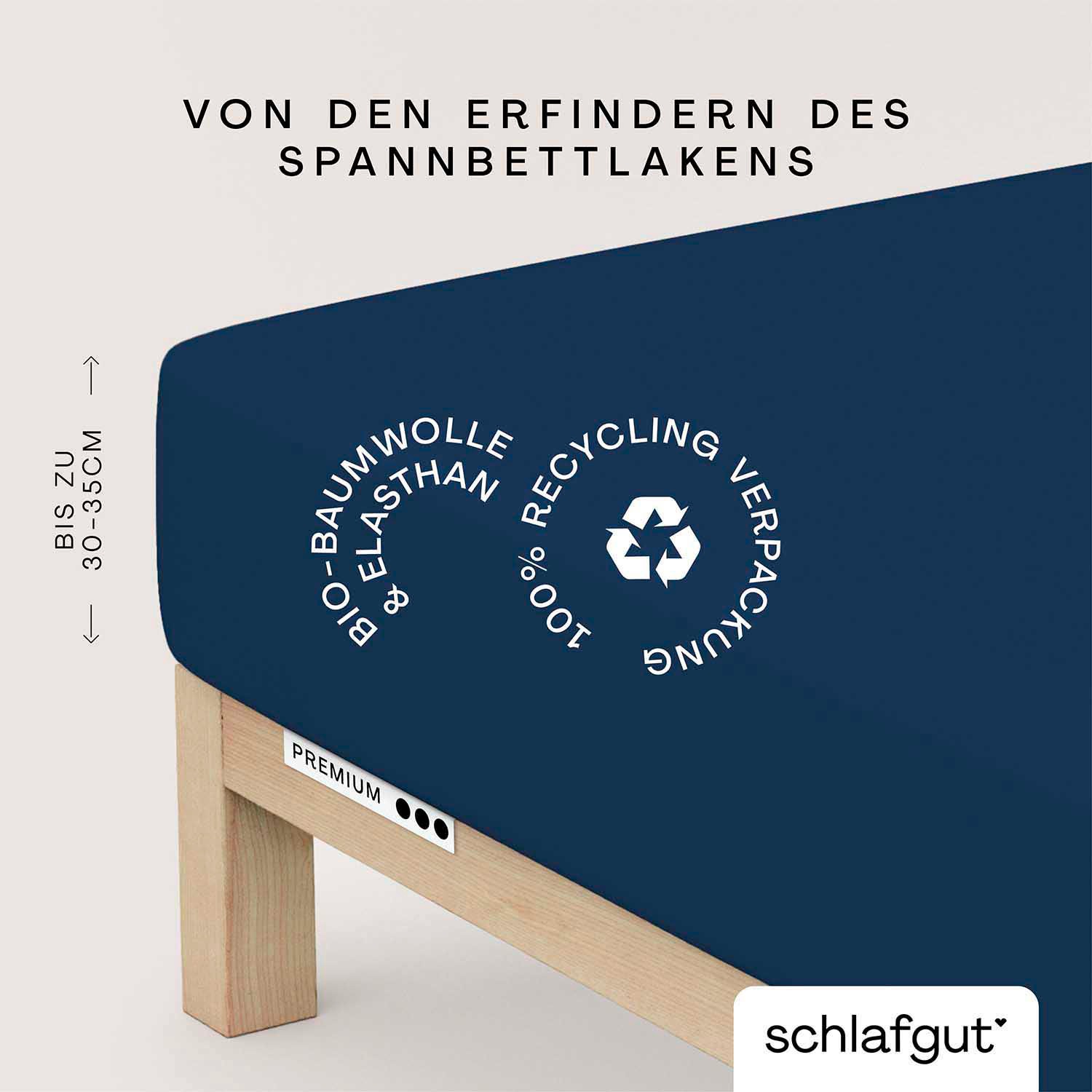 Schlafgut Spannbettlaken »Premium«, Zero Waste Verpackung, PREMIUM Qualität günstig online kaufen