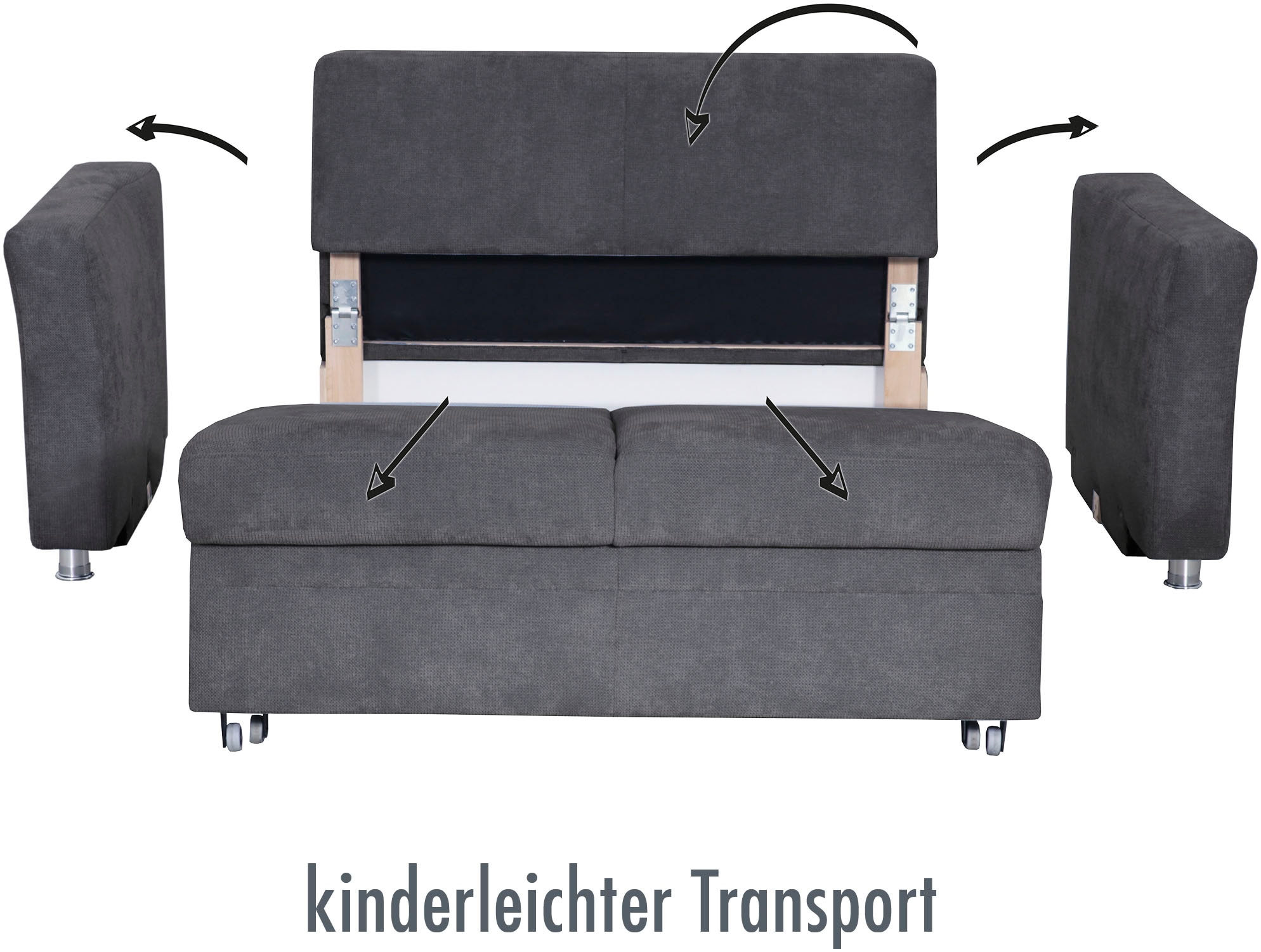 Die PlanBar Schlafsofa »MP-PD19021«, mit Längsschläferfunktion 80 bzw. 160x210 cm