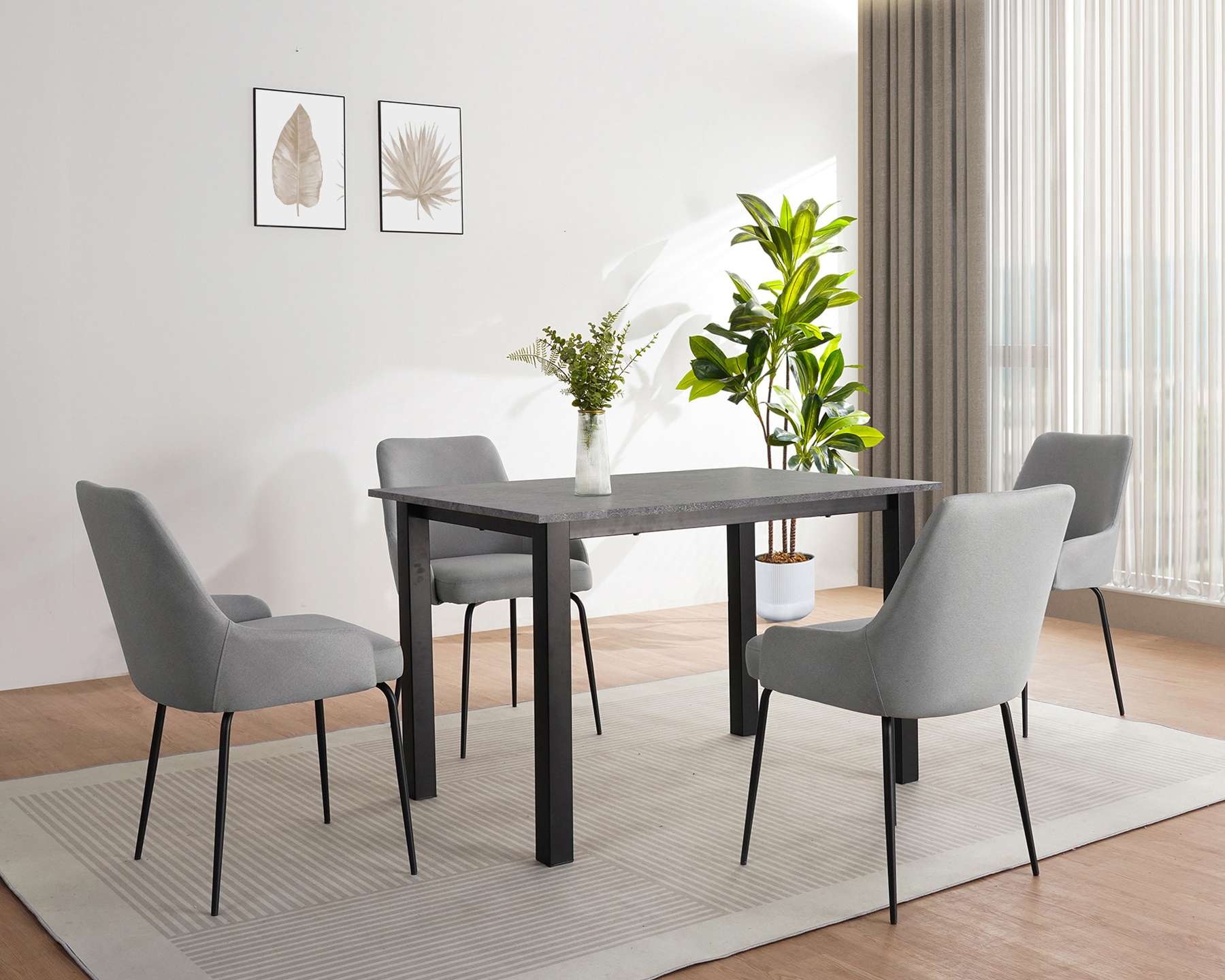 OTTO home Esstisch »Babetta« schwarzes pulverbeschichtetes Metallgestell, v günstig online kaufen