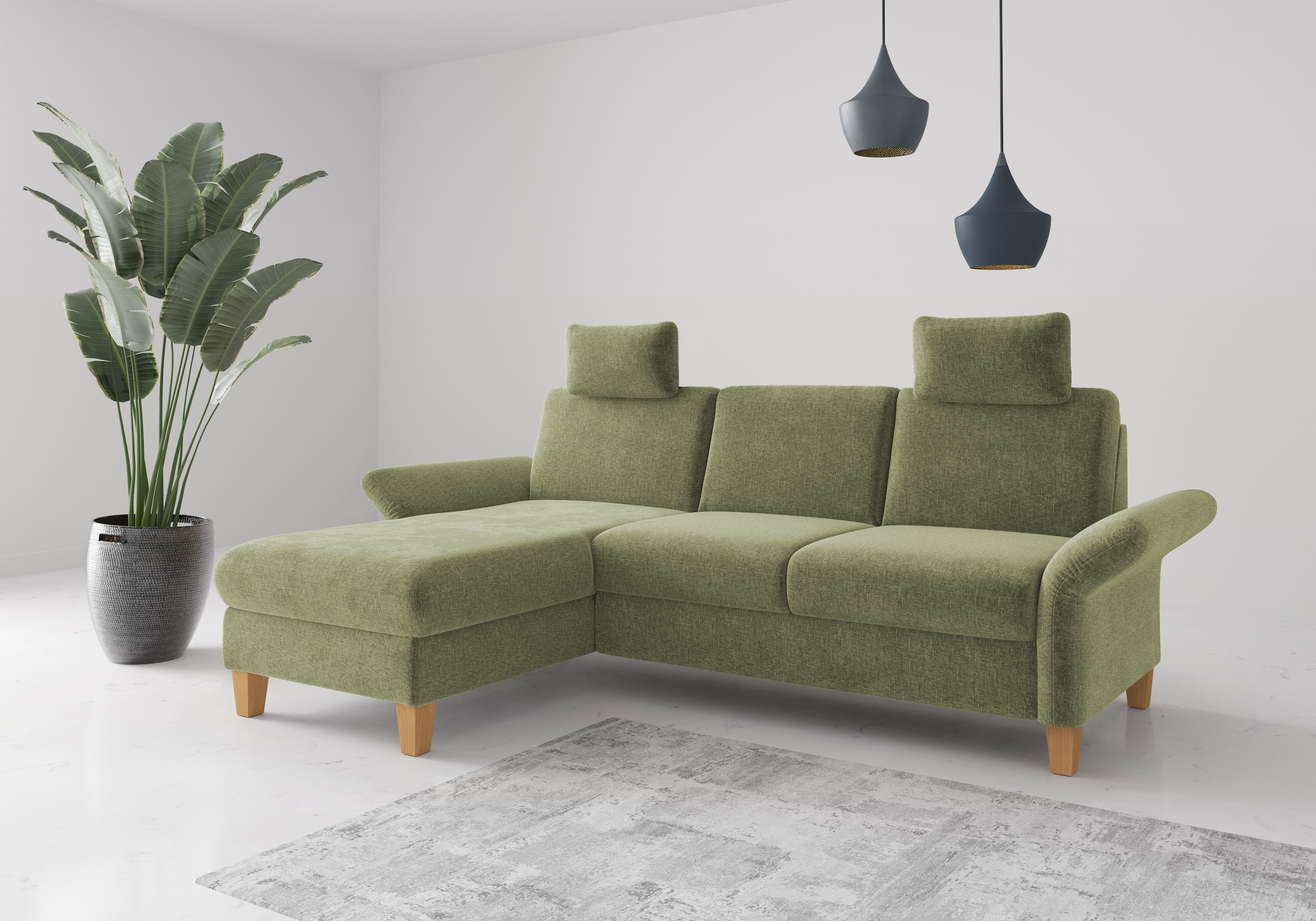 Home affaire Ecksofa »Rochelle, L-Form« wahlweise mit Armteilverstellung, B günstig online kaufen