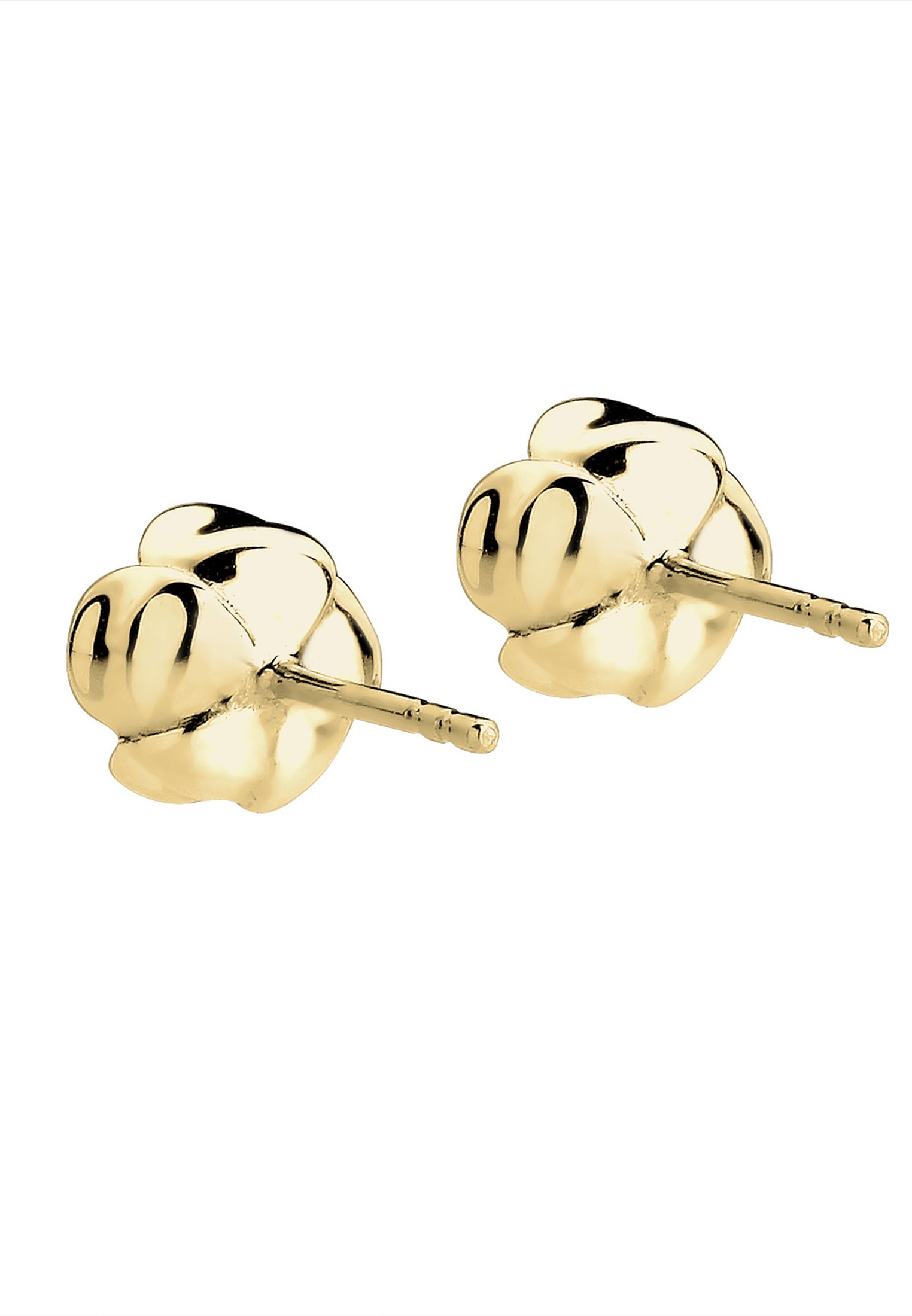 Elli Premium Paar Ohrstecker »Blume Süßwasserperle Klassische Basic 375 Gelbgold«