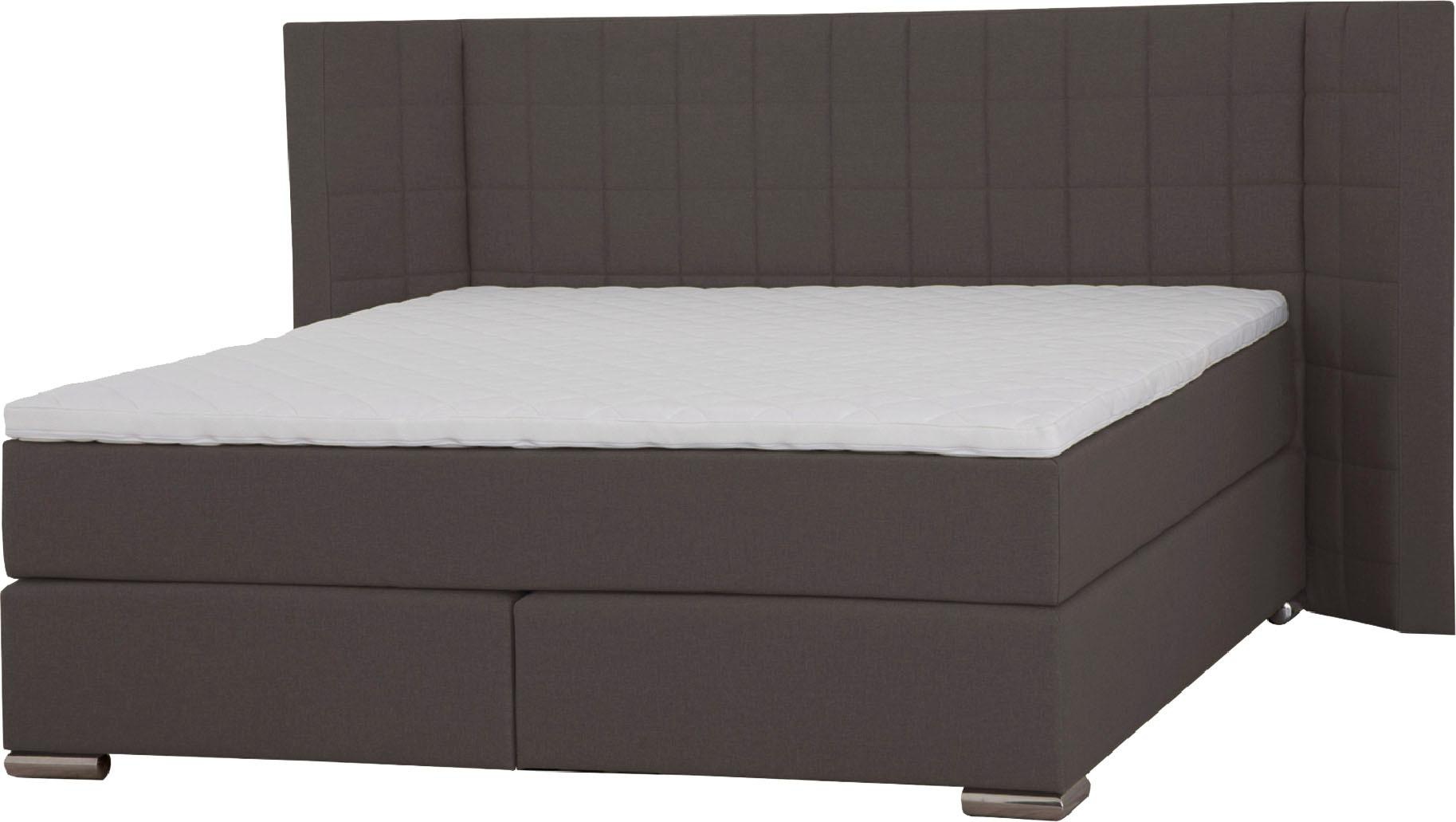 Home affaire Boxspringbett »Piazza« mit Steppung und Kopfteil mit seitliche günstig online kaufen