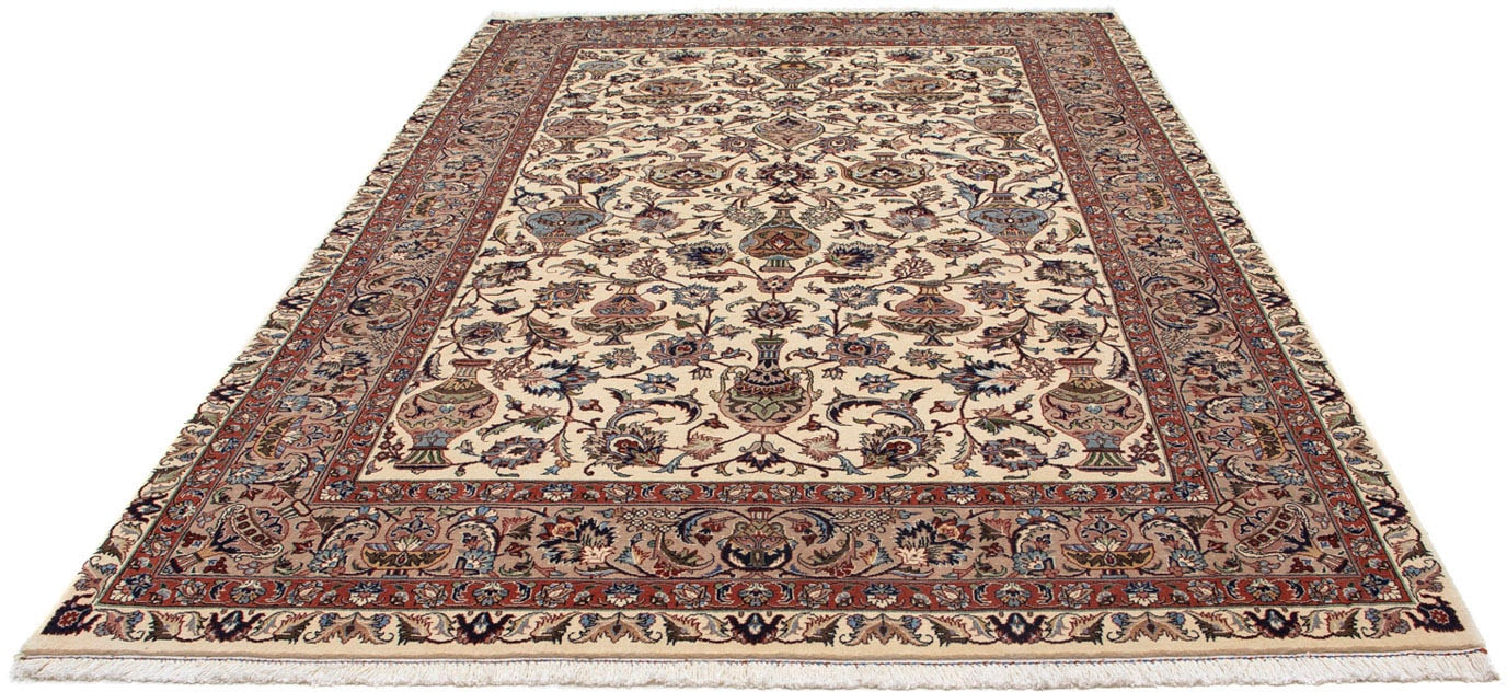 morgenland Wollteppich »Kaschmar Blumenmuster Beige 303 x 196 cm«, rechteck günstig online kaufen