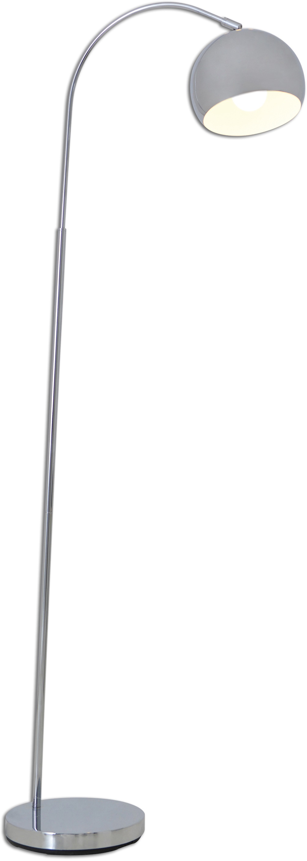 näve Stehlampe »Style«, 1 flammig, Leuchtmittel E27 | ohne Leuchtmittel, Zuleitung mit Fußschalter, Material: Metall, Farbe: chrom,E27 max. 40W