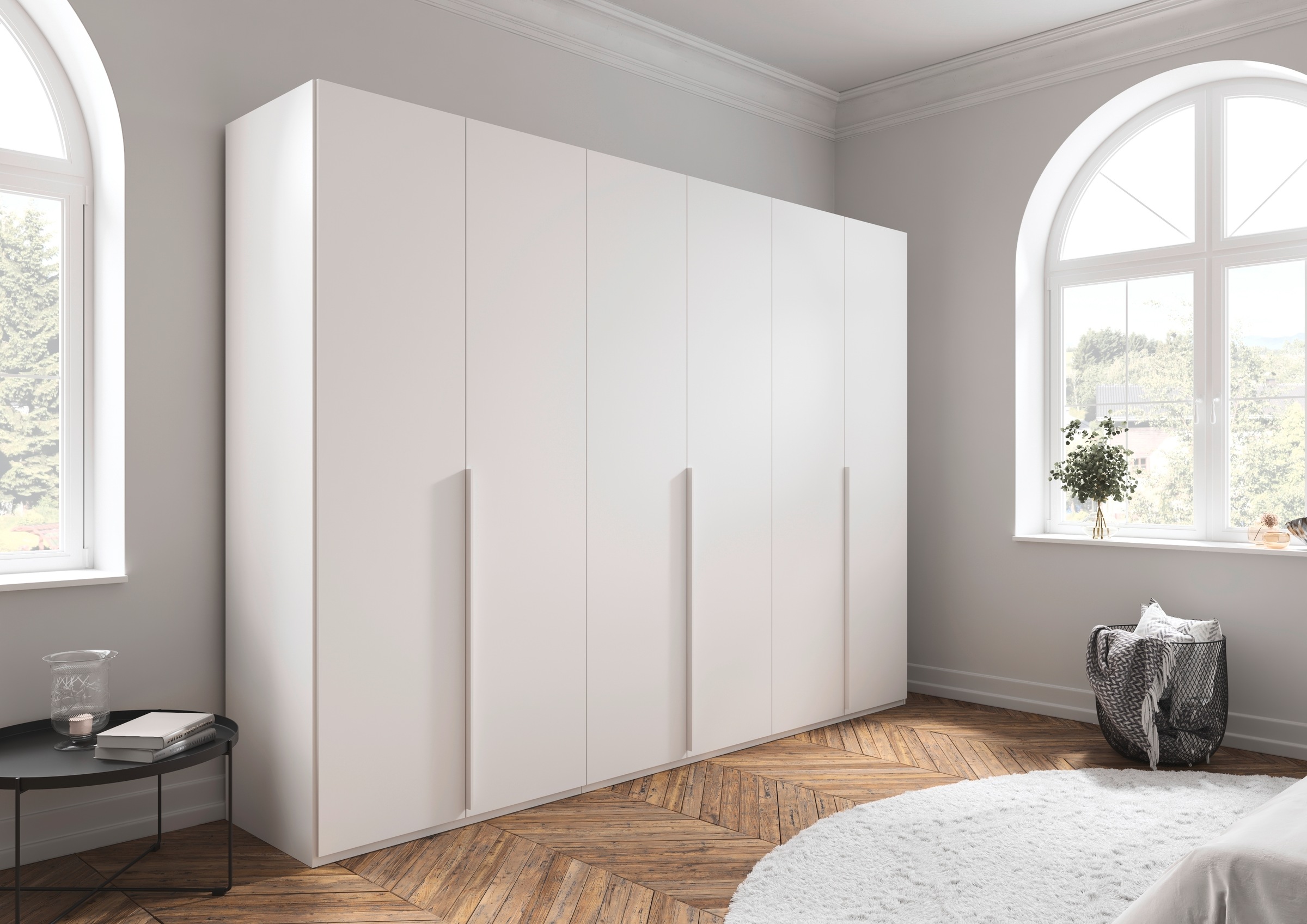 LeGer Home by Lena Gercke Kleiderschrank »Schrank Garderobe Ankleide Schlafzimmer Flur Serina«, (in 3 verschiedenen Ausstattungen BASIC/CLASSIC/PREMIUM), in 6 Breiten (101 - 401 cm) mit Front Glas oder Dekor MADE IN GERMANY