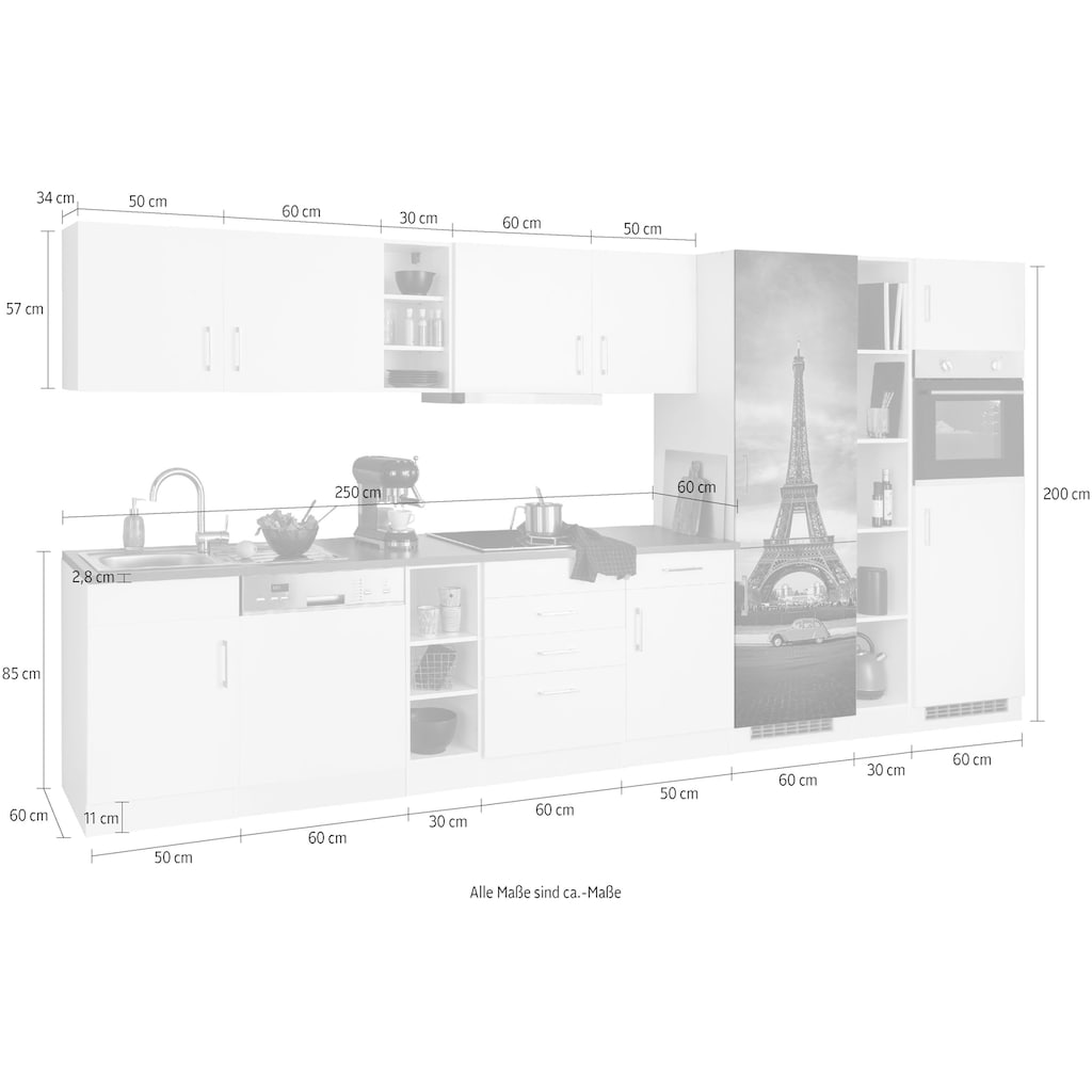 HELD MÖBEL Küchenzeile »Paris«