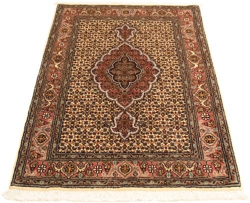 morgenland Teppich »Täbriz 40 Raj Teppich handgeknüpft beige«, rechteckig, günstig online kaufen