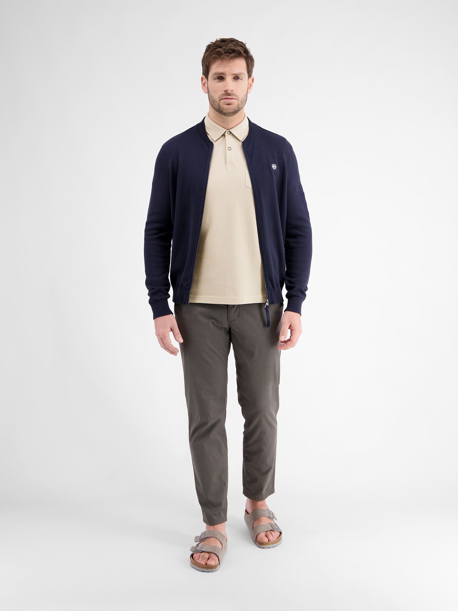LERROS Poloshirt »LERROS Herren Poloshirt in sportiver Waffelpiquéqualität«