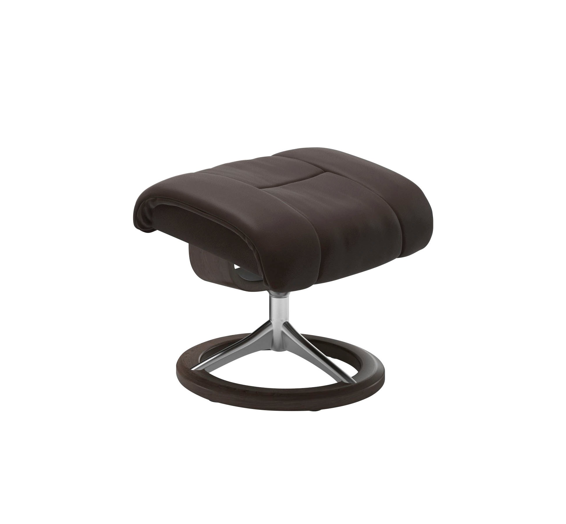 Stressless® Relaxsessel »Reno«, (Set, Relaxsessel mit Hocker), mit Hocker, mit Signature Base, Größe S, M & L, Gestell Wenge
