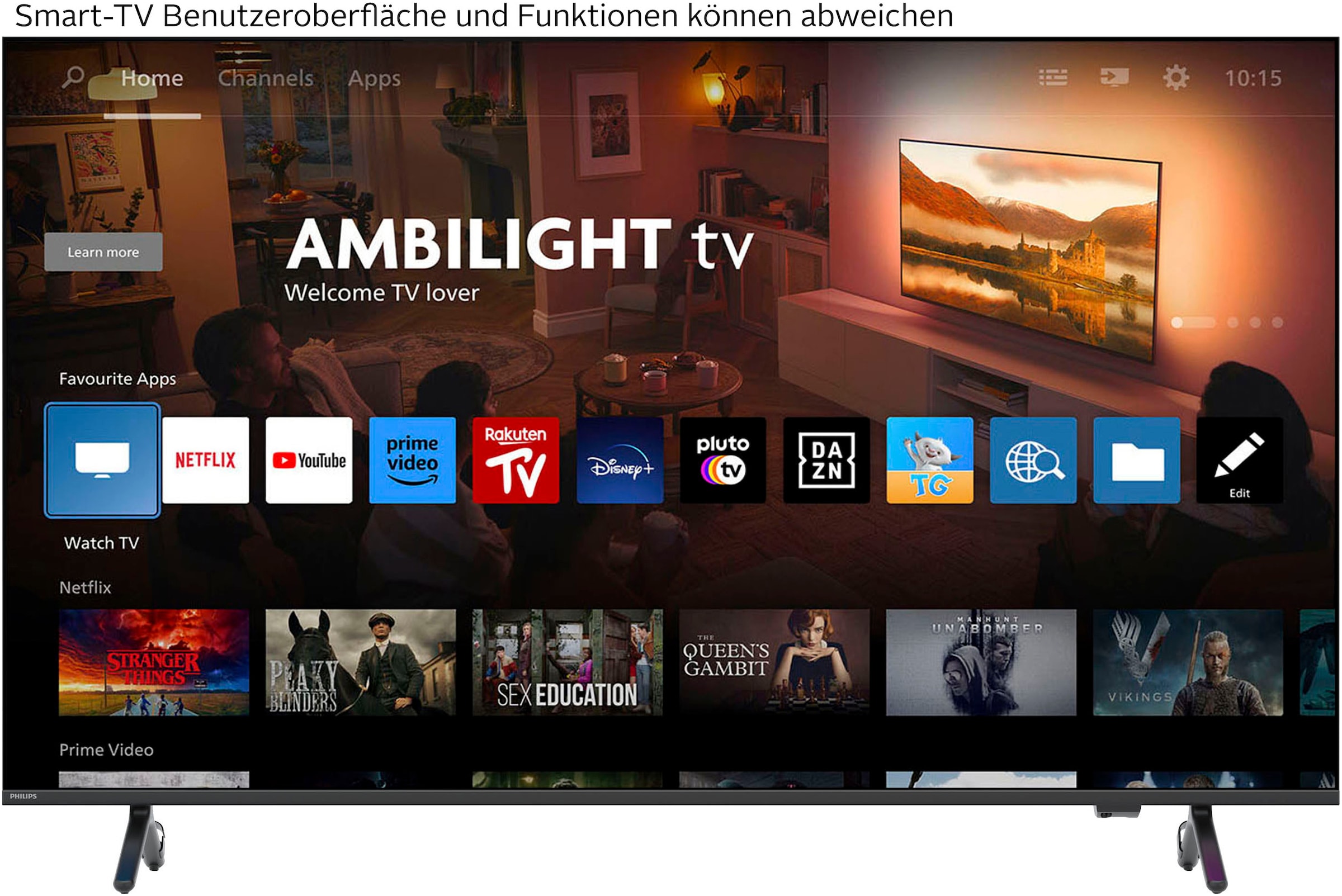 Philips Mini-LED-Fernseher »65MLED910/12«, 4K Ultra HD, Smart-TV