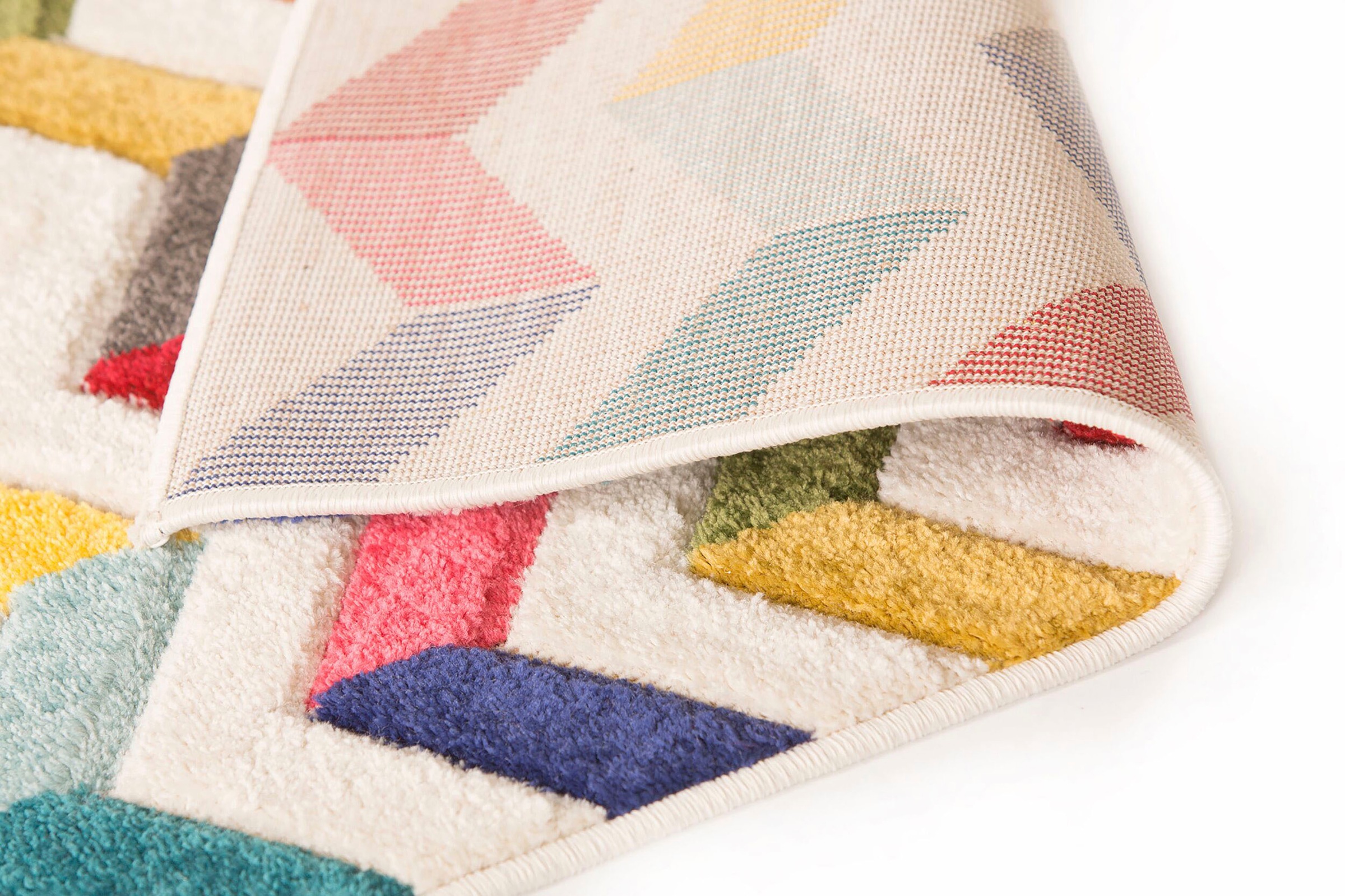 FLAIR RUGS Teppich »Bolero«, rechteckig, 10 mm Höhe, fußbodenheizungsgeeignet, geometrisches Muster, Zickzack