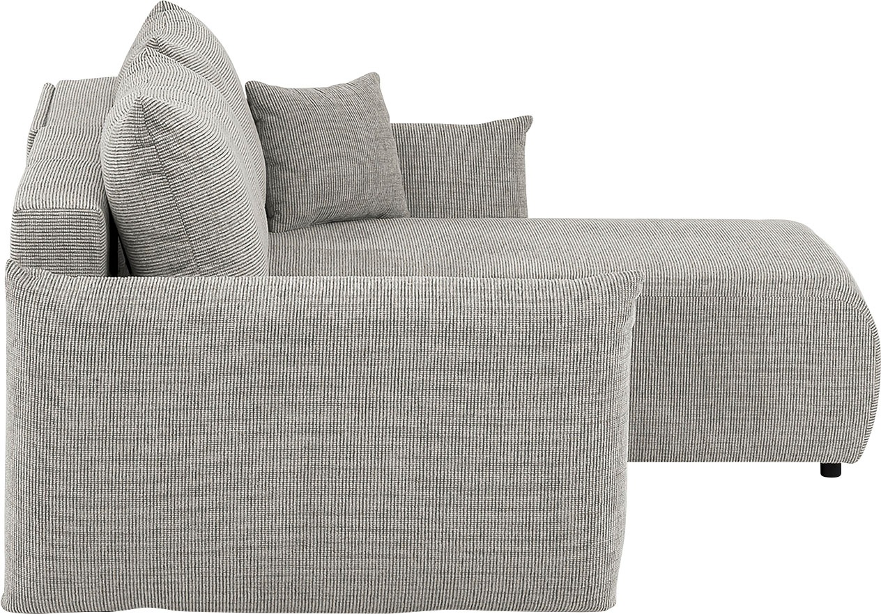 INOSIGN Ecksofa »MAVAS Schlafsofa mit Bettkasten, L-Form,«, ca.257/127cm (Liegefläche 212/145 cm), Cord, Chenille, Struktur