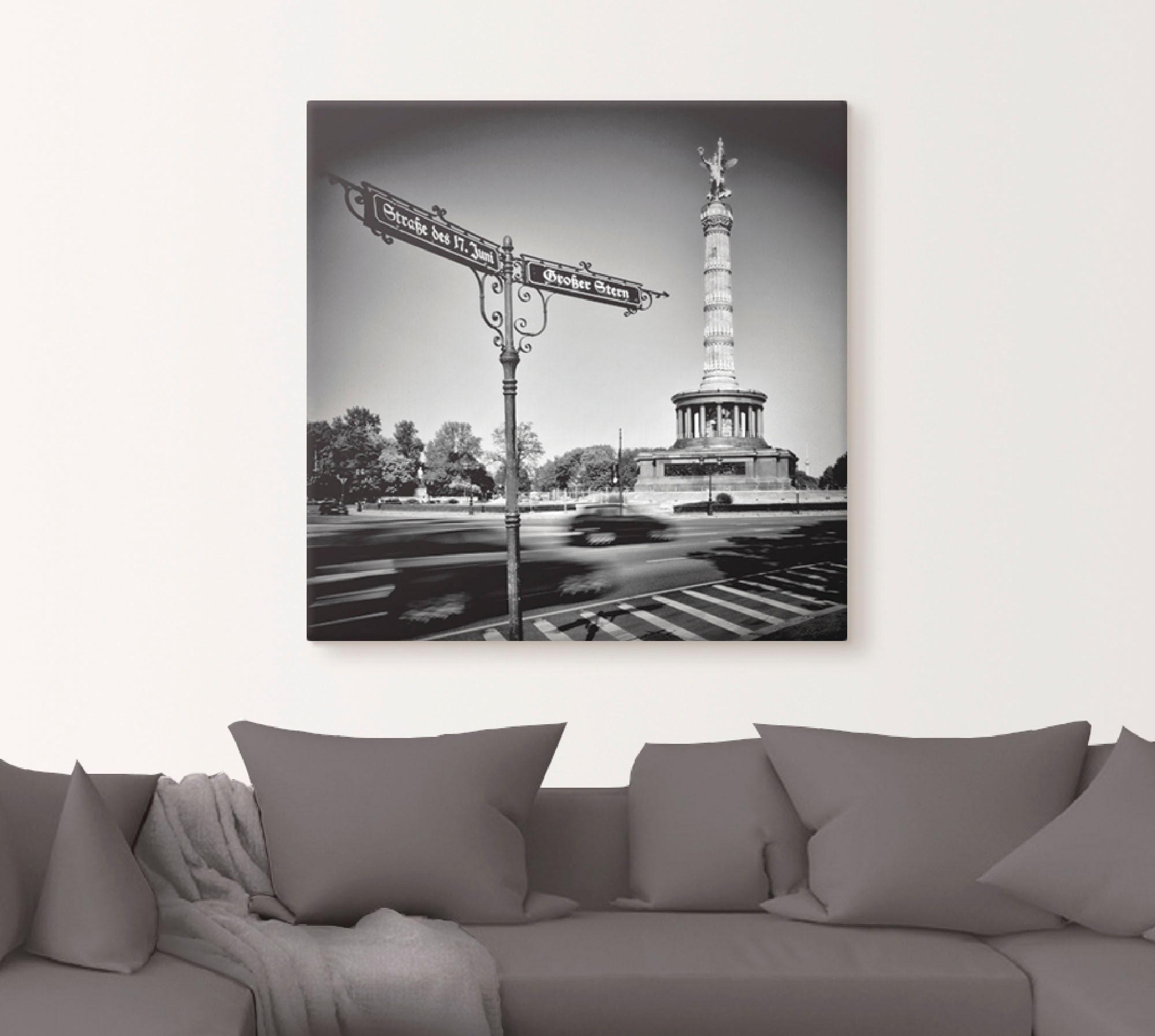 Artland Leinwandbild »Berlin Siegessäule III«, Gebäude, (1 St.), auf Keilrahmen gespannt