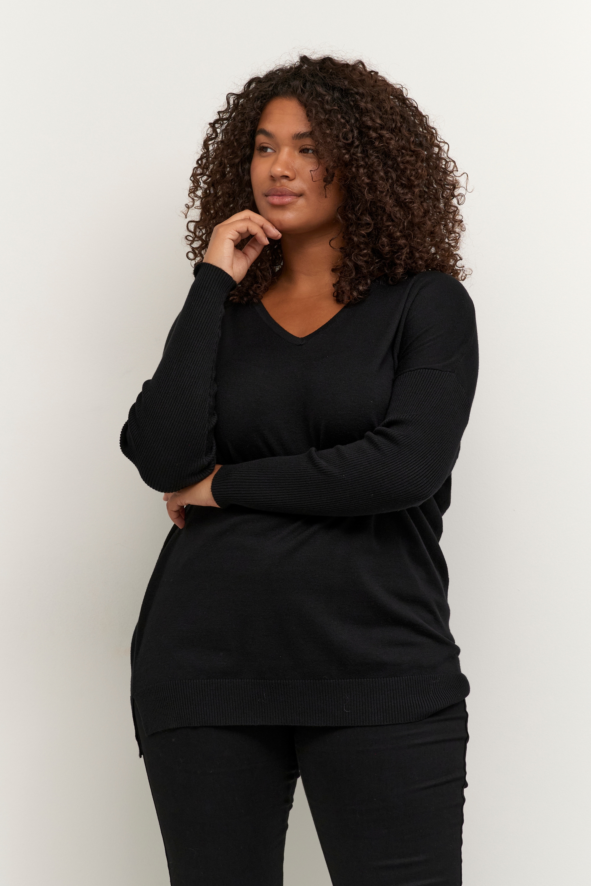 KAFFE Curve Strickpullover »Damen Strickpullover KCmachi«
